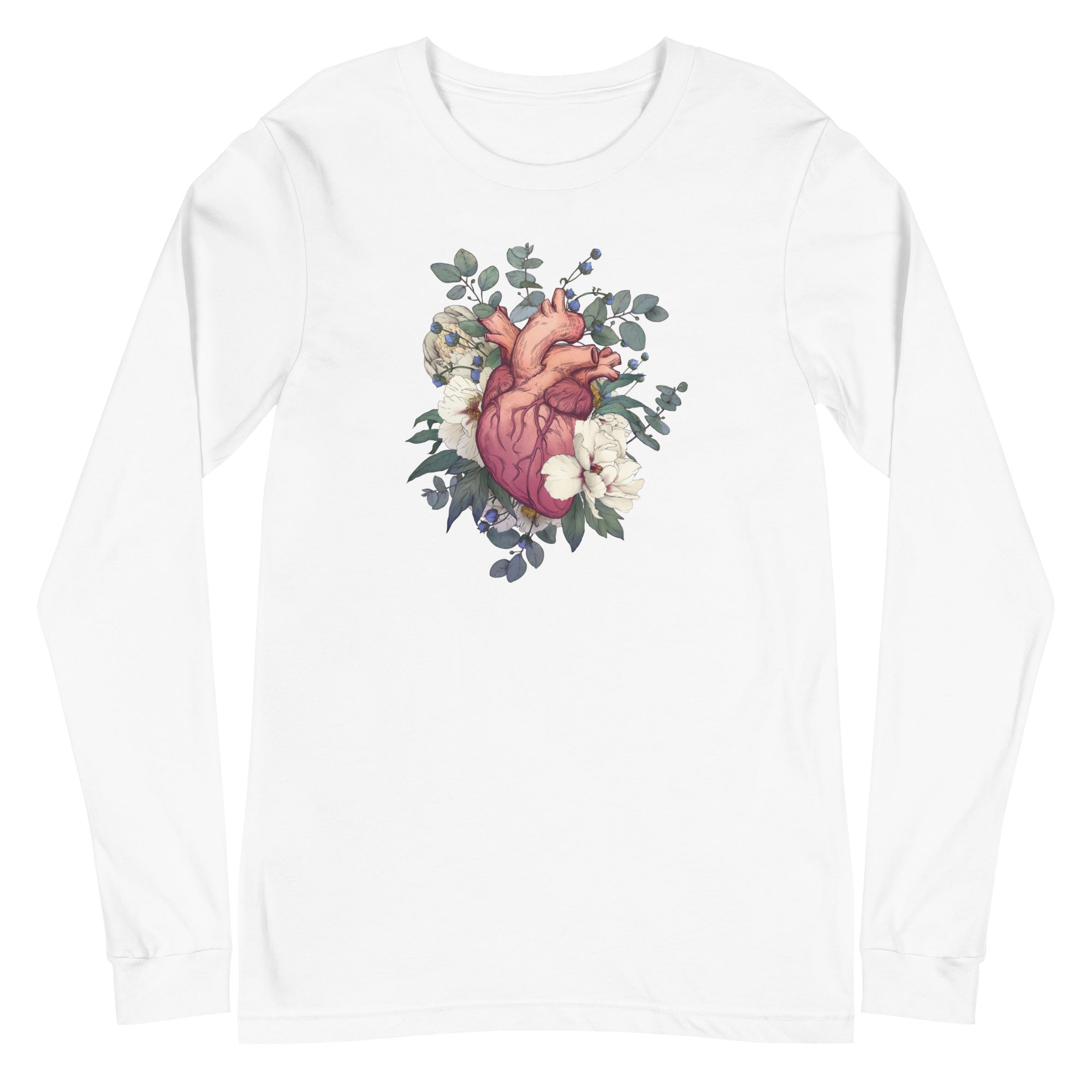 Floral Anatomical Heart - Long Sleeve