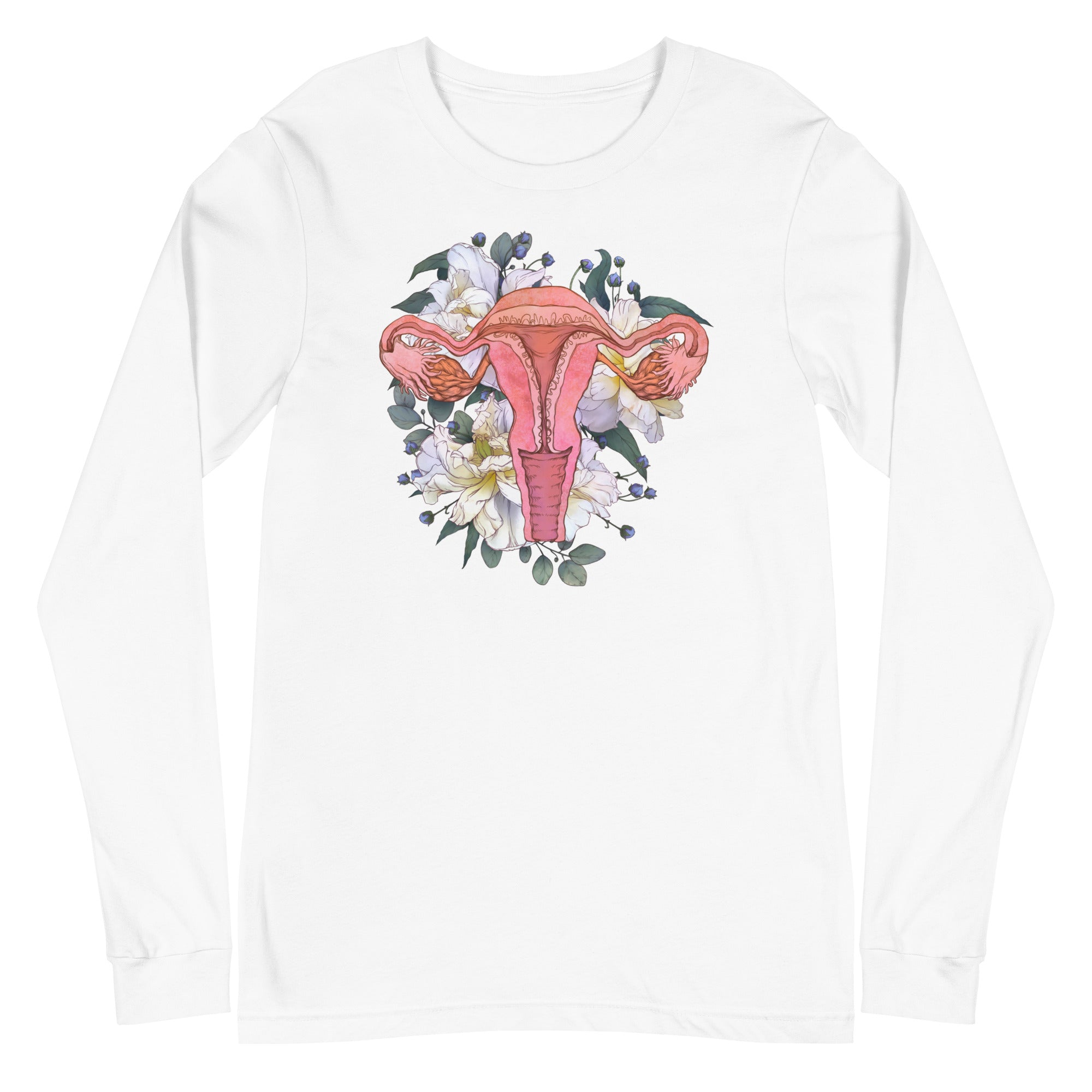 Floral Anatomical Uterus - Long Sleeve
