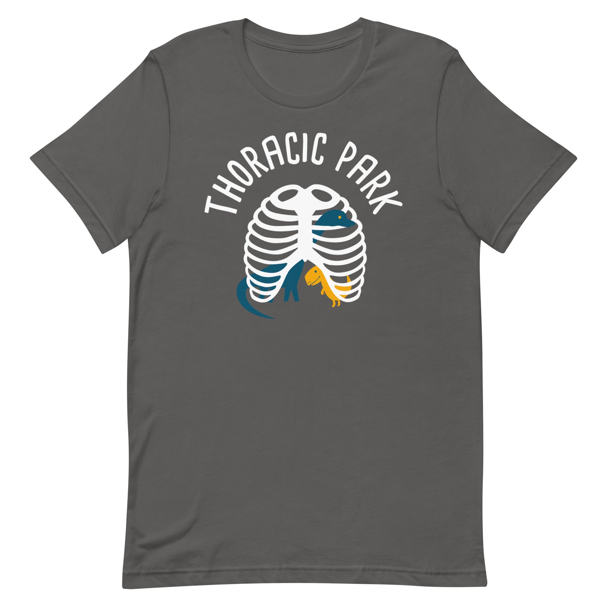 Thoracic Park | Dark Teal & Gold Dinosaurs
