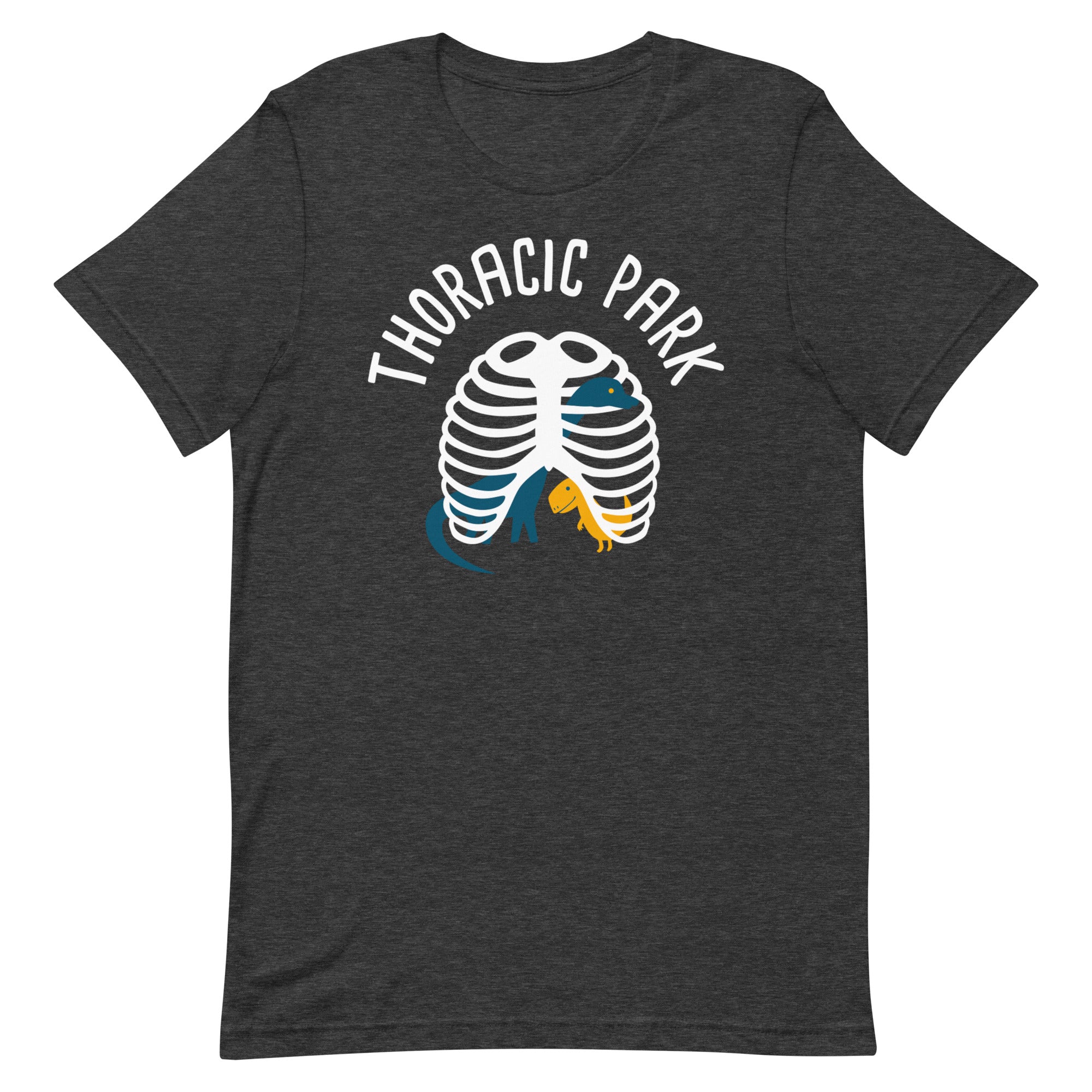 Thoracic Park | Dark Teal & Gold Dinosaurs
