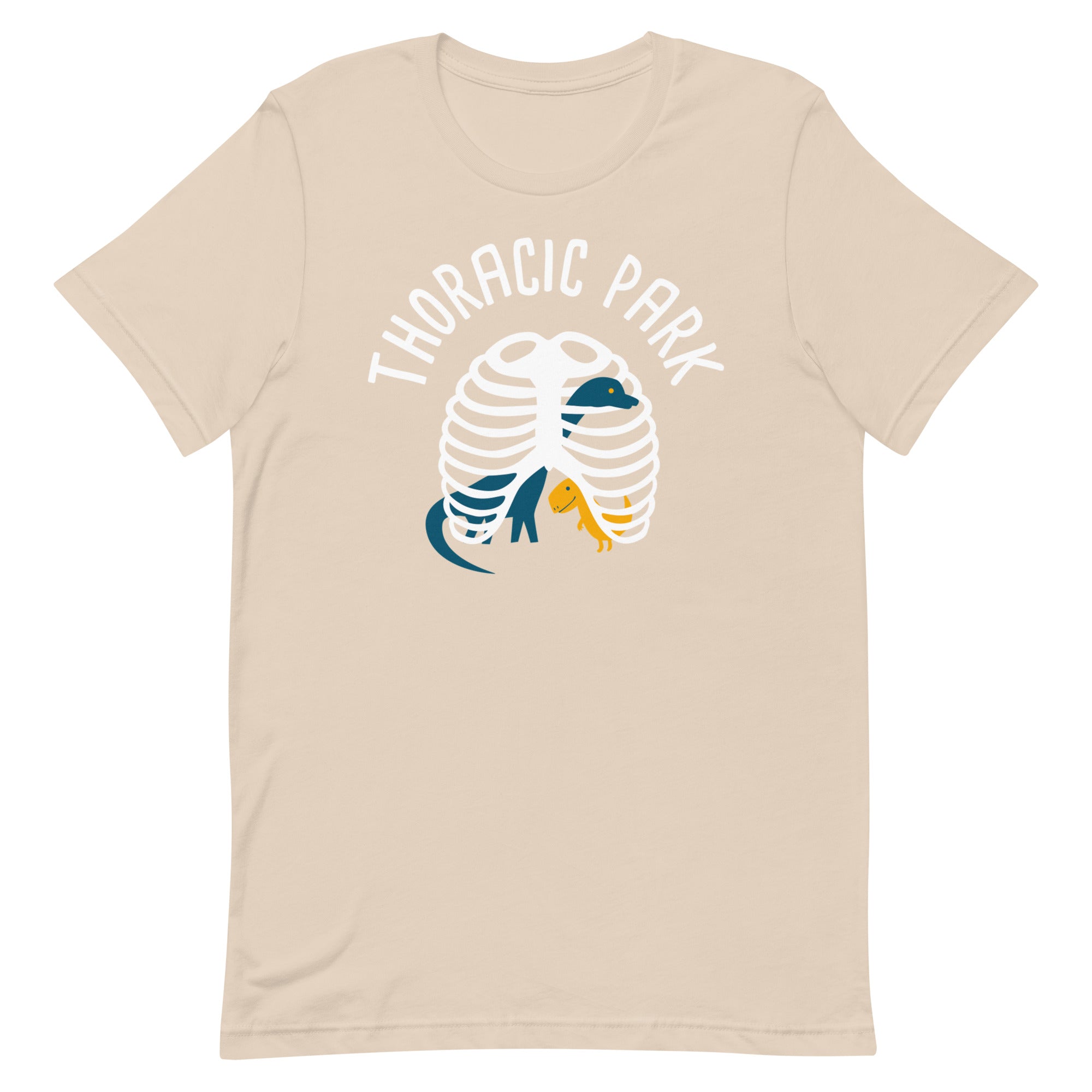 Thoracic Park | Dark Teal & Gold Dinosaurs