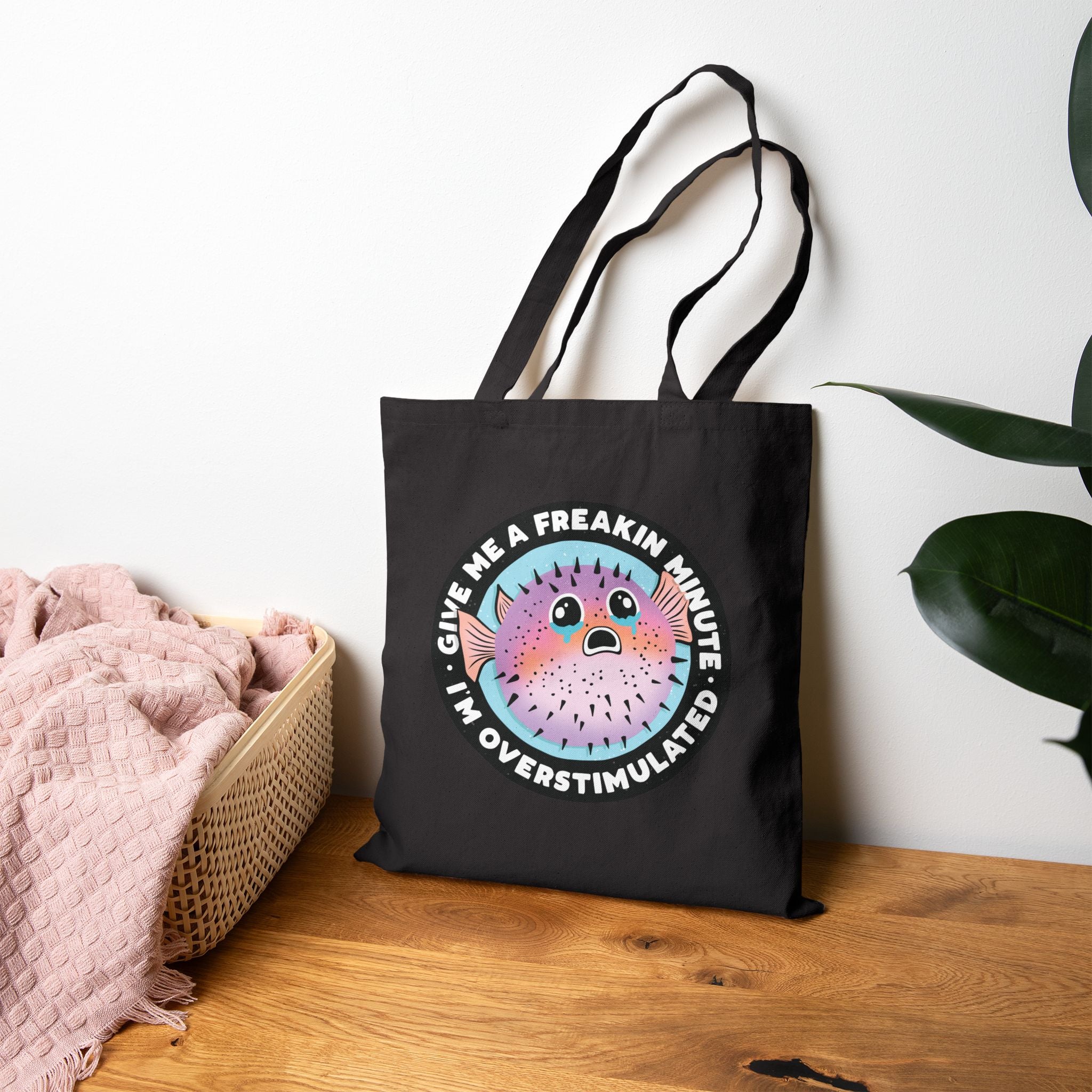 Tote Bag: Overstimulated Blowfish