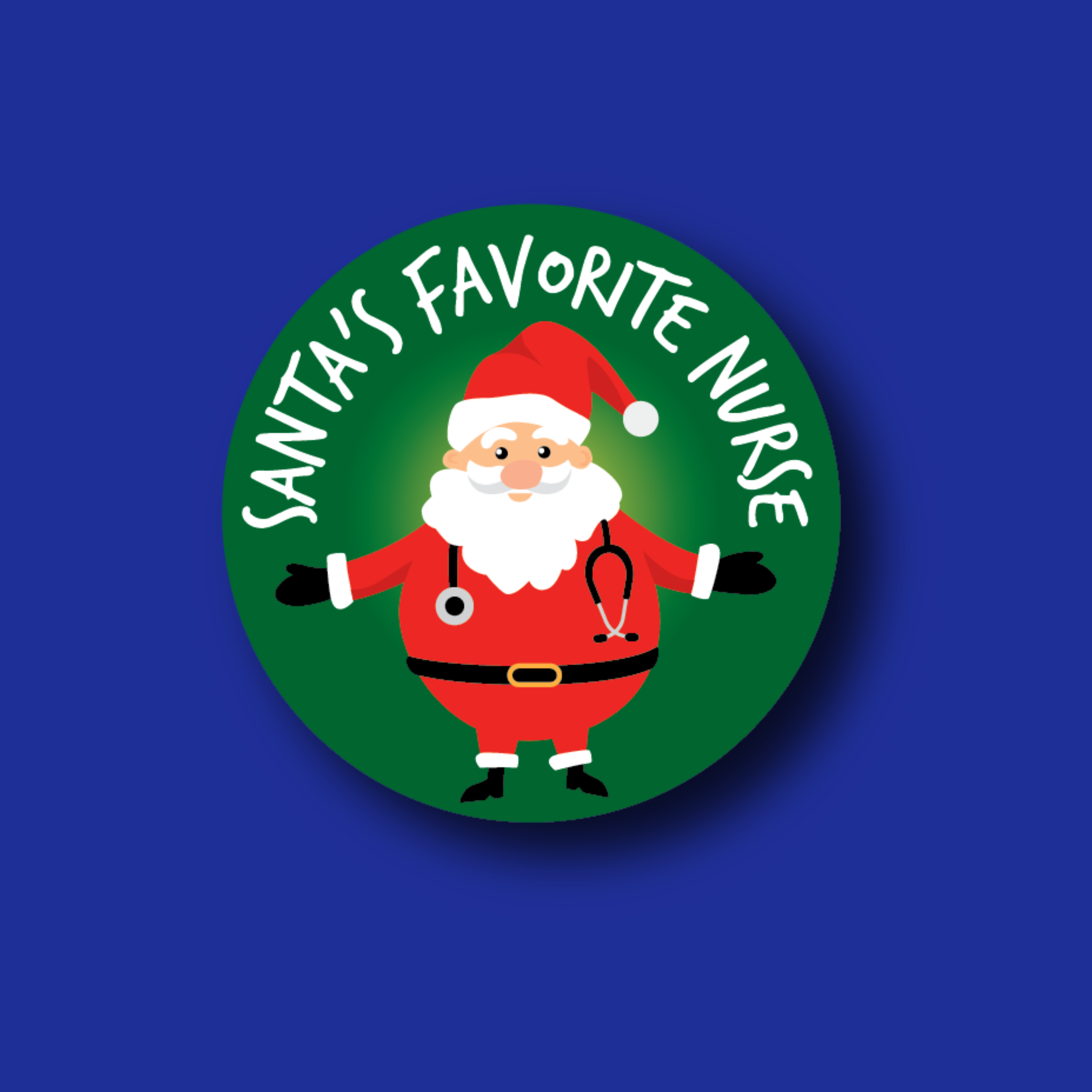 Badge Topper: Santa's Favorite Nurse