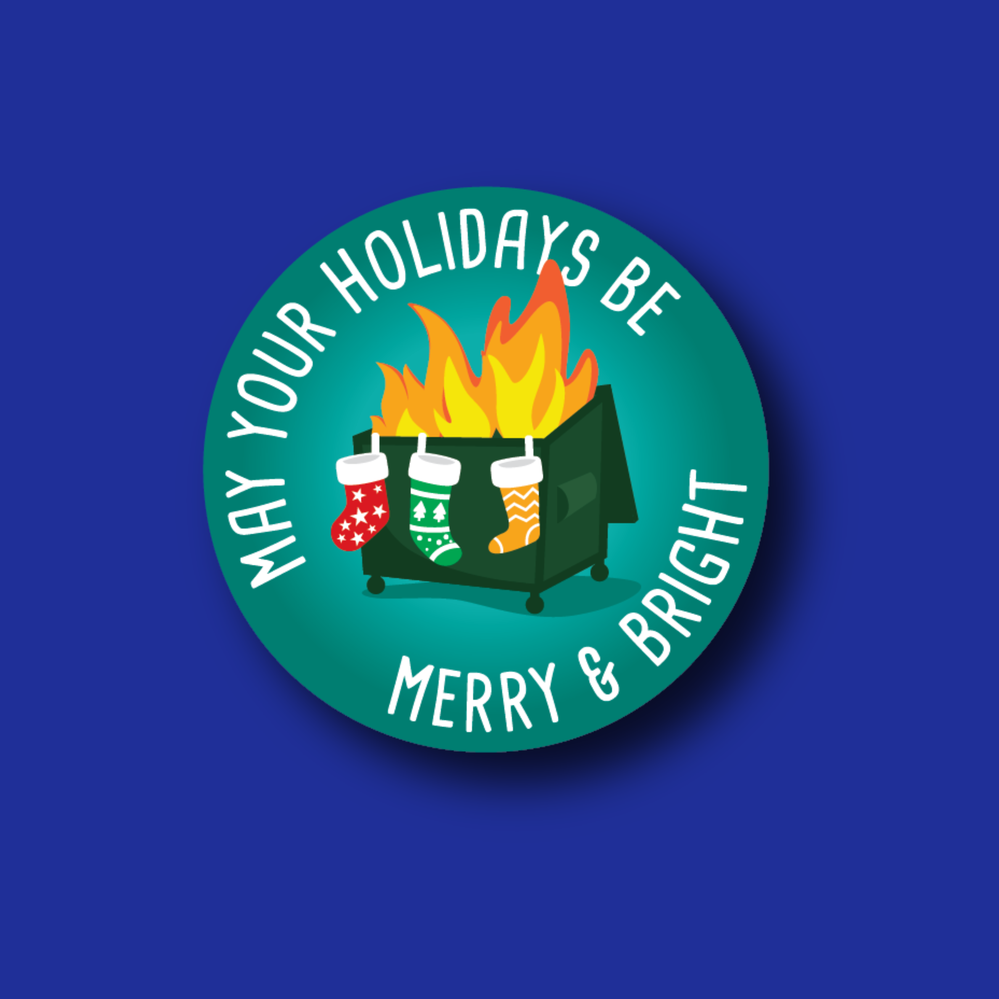 Badge Topper: May Your Holidays be Merry & Bright
