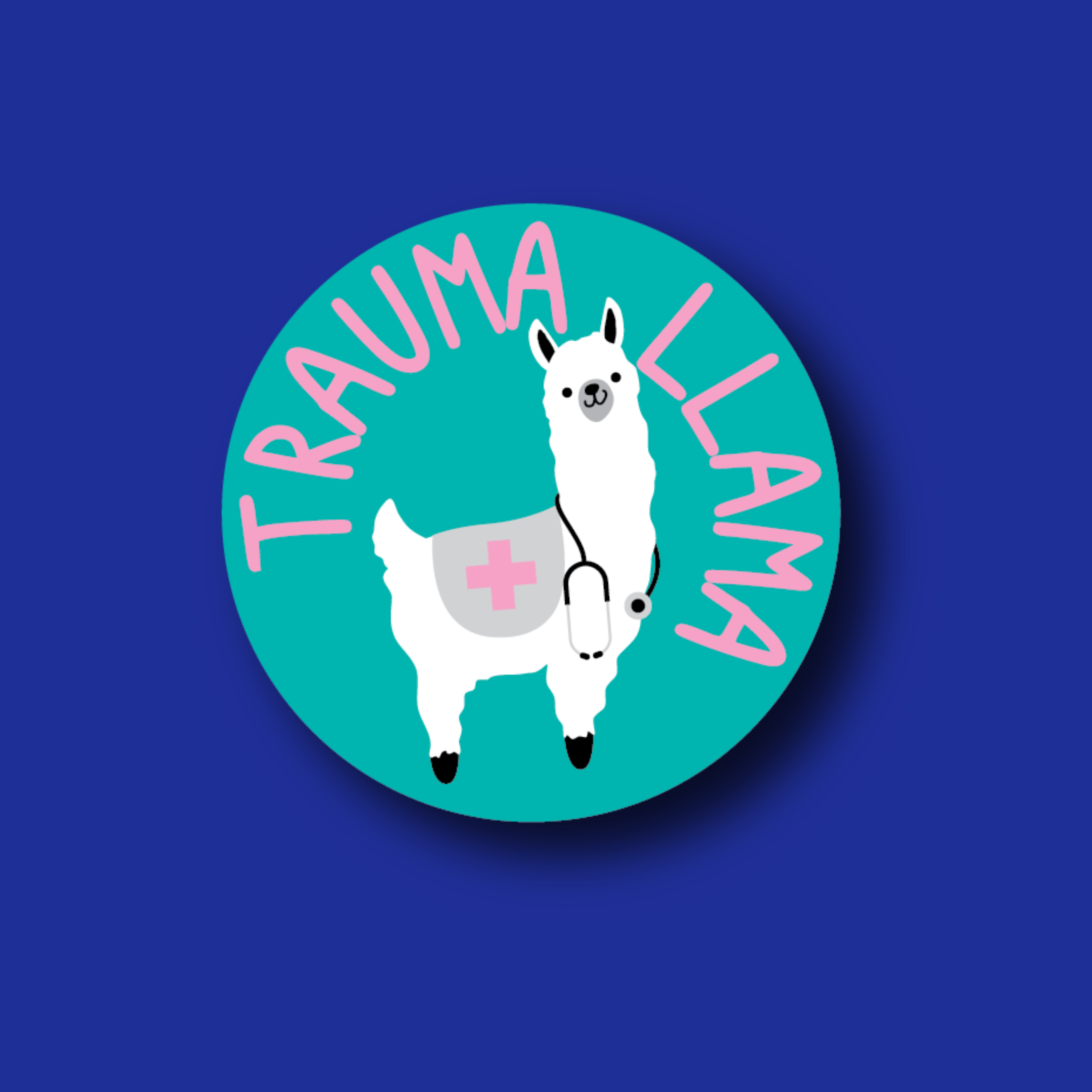 Badge Topper: Trauma Llama