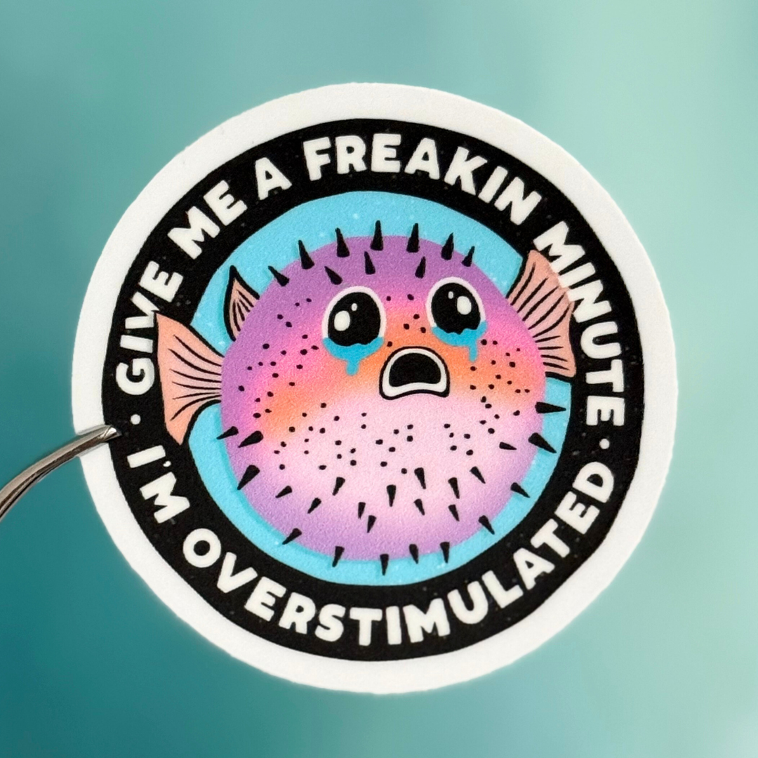 Sticker: Overstimulated Blowfish