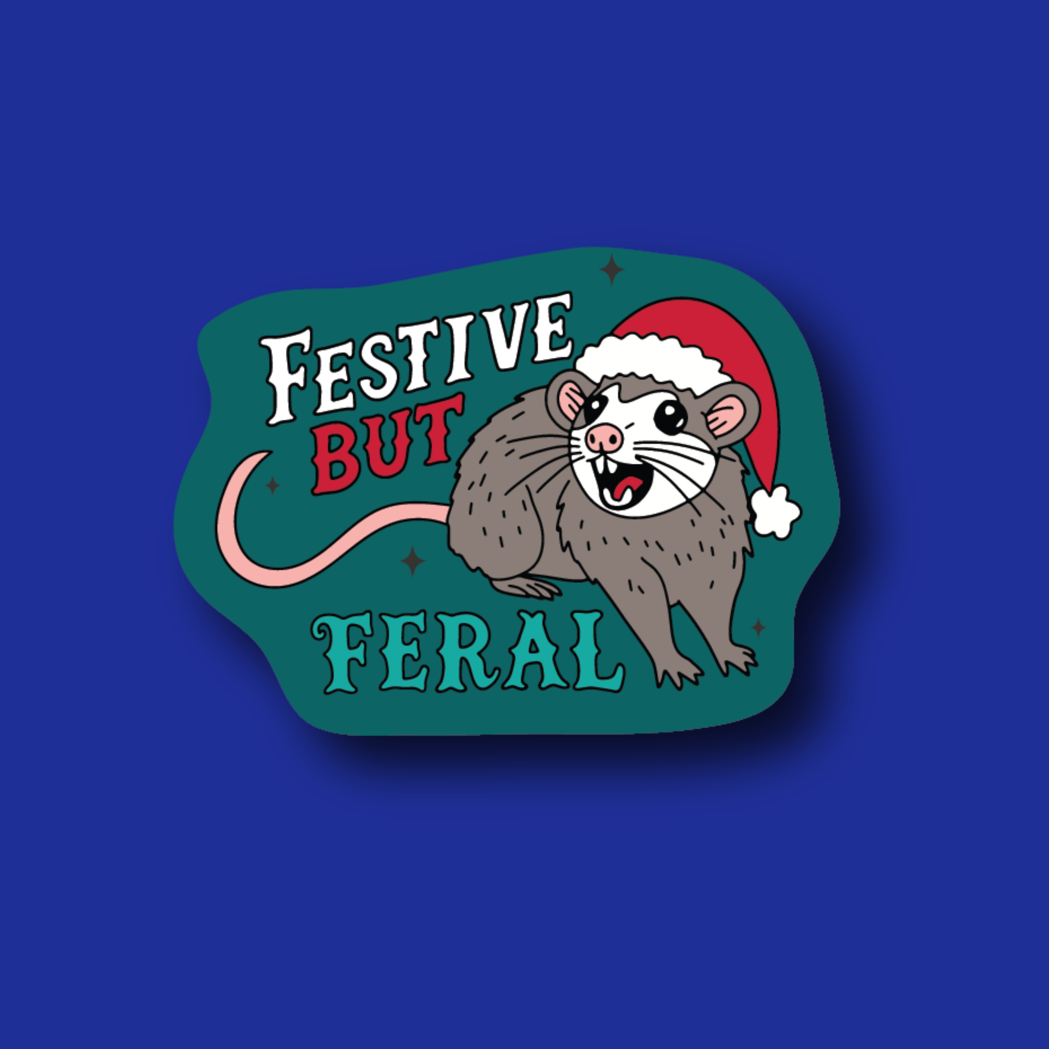 Badge Topper: Festive but feral