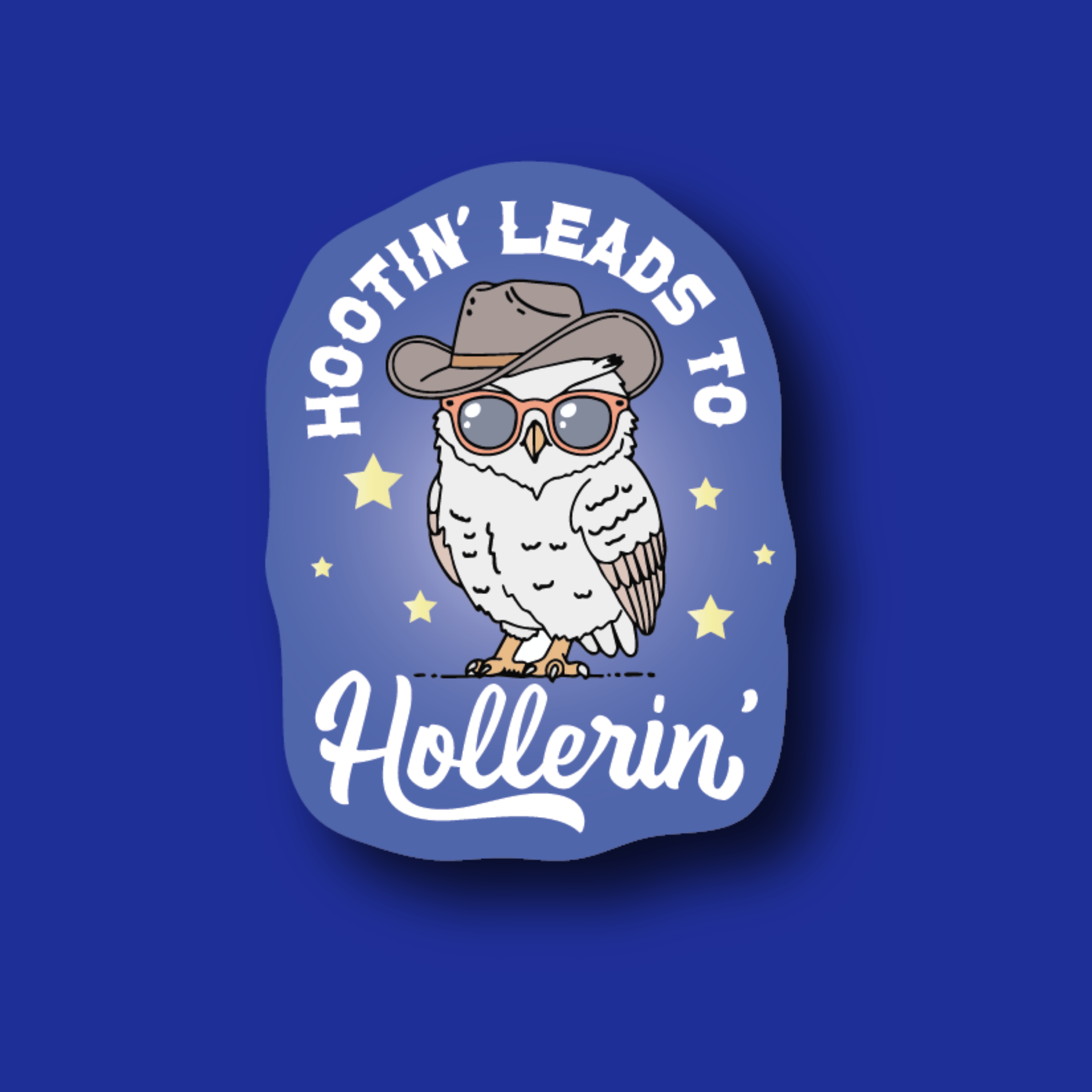 Badge Topper: Hootin leads to hollerin