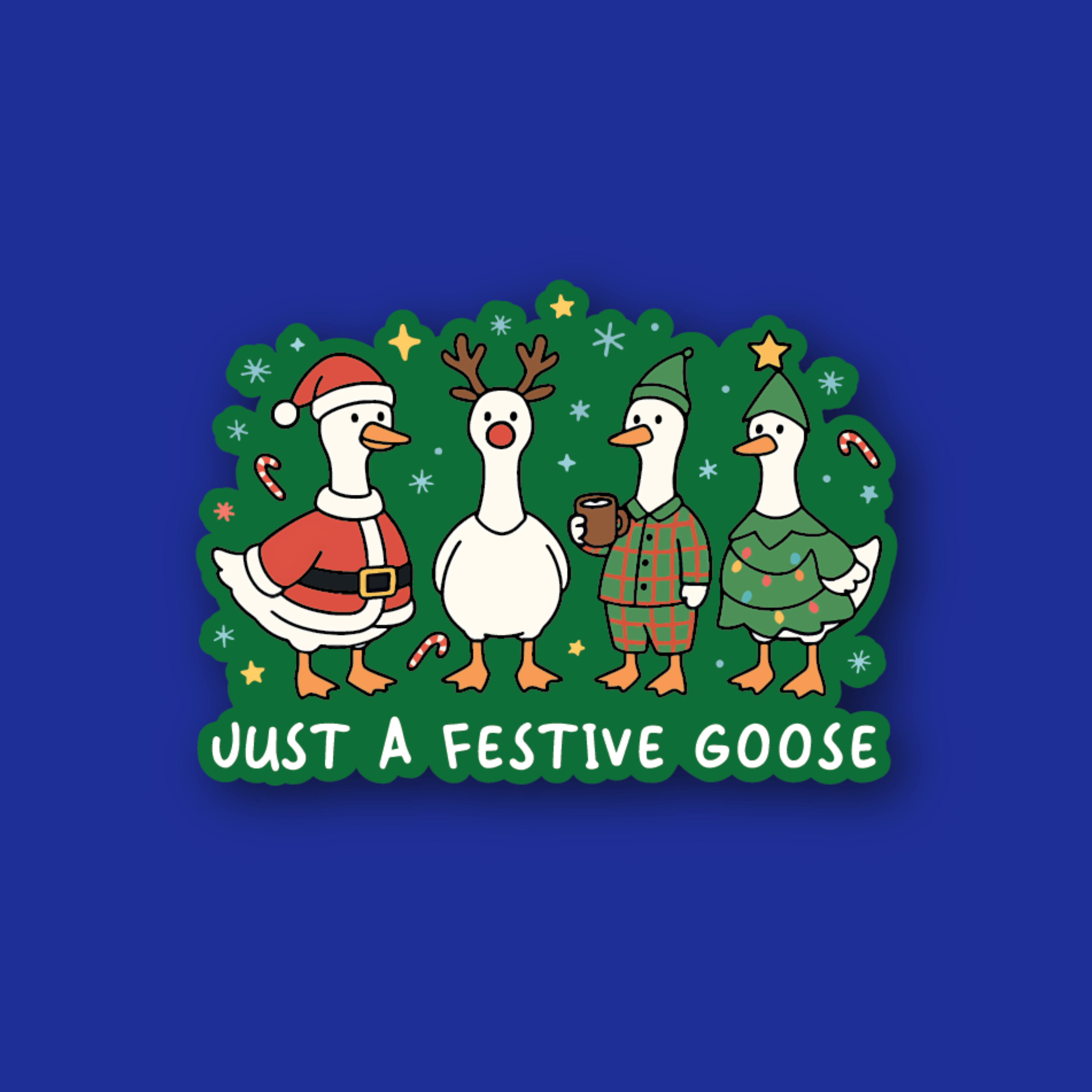 Badge Topper: Just a festive goose