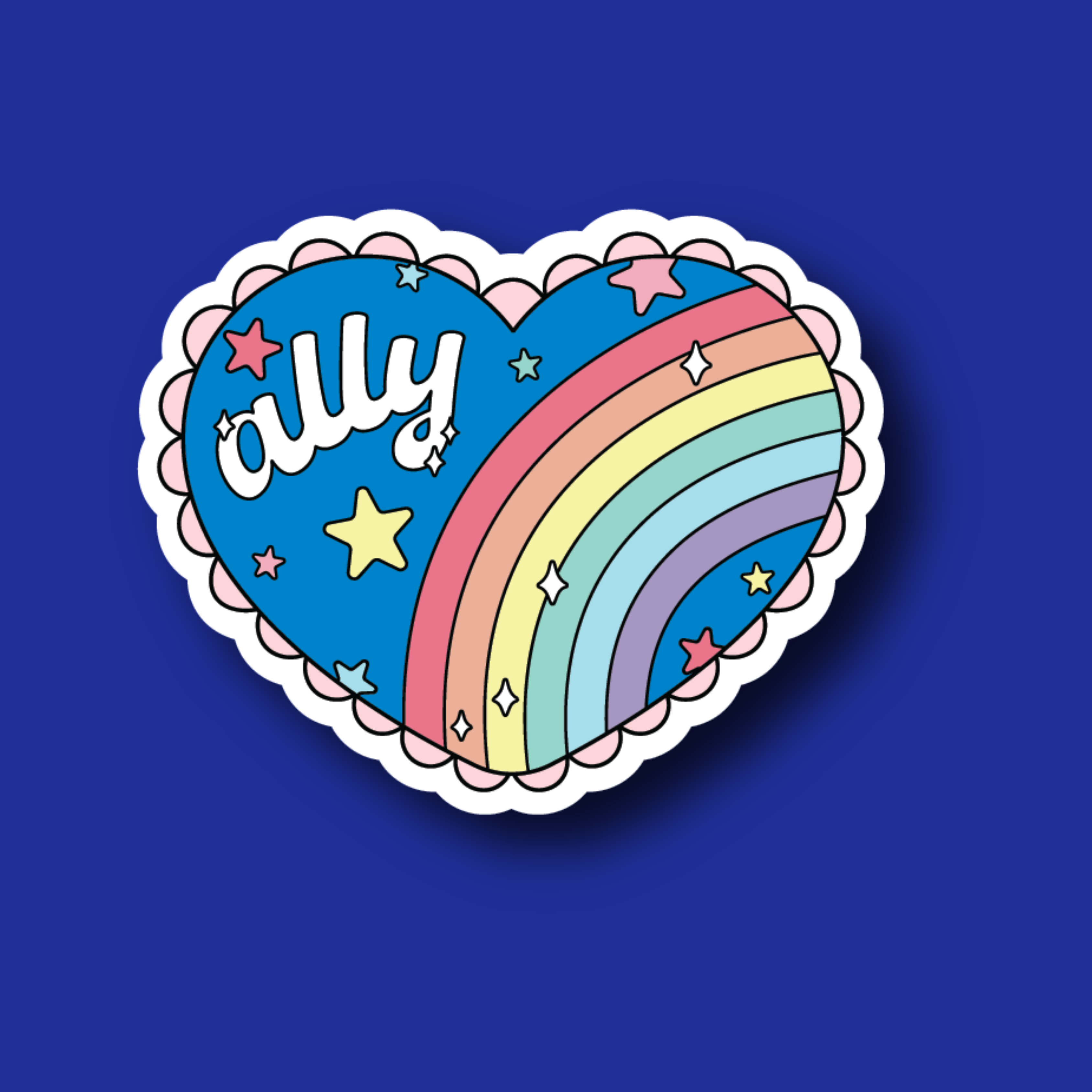Badge Topper: Ally heart