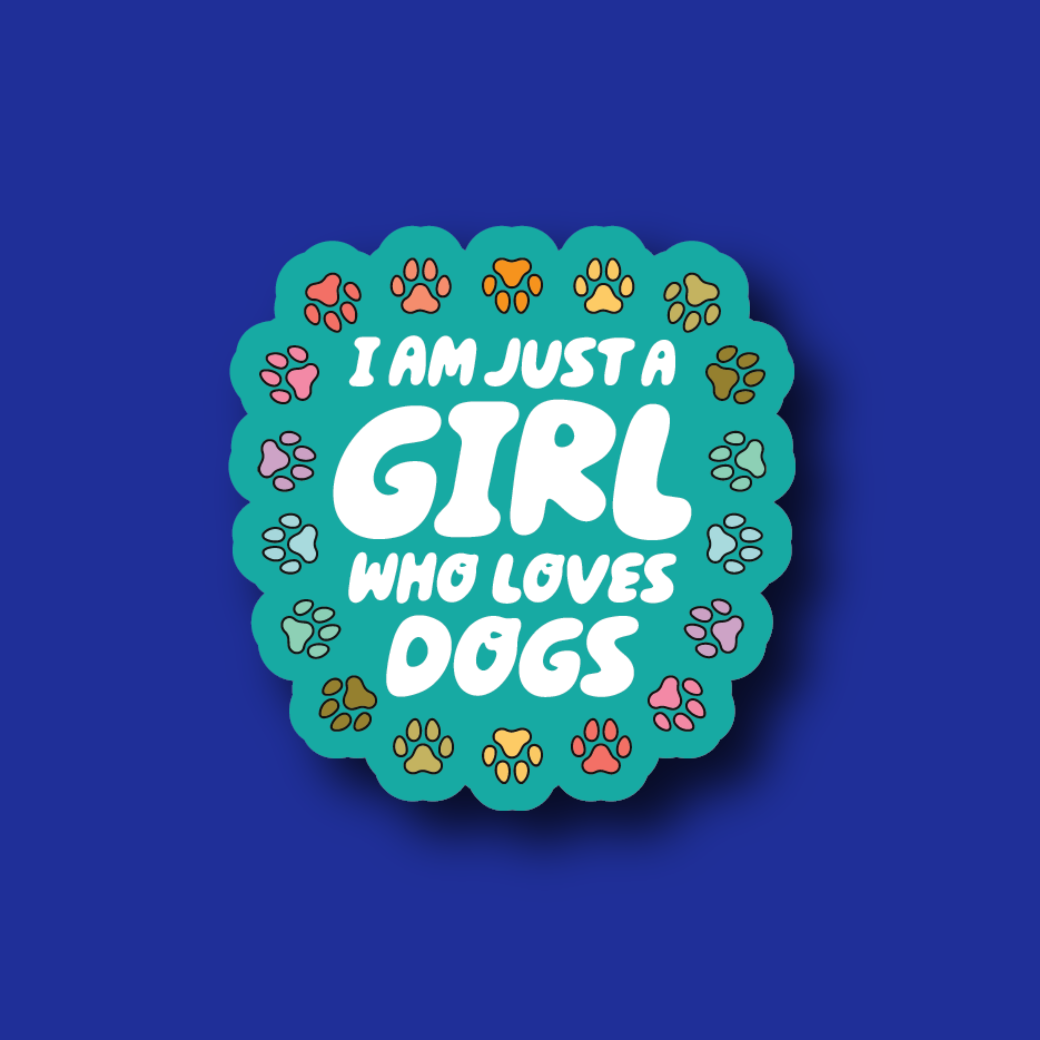 Badge Topper: Just a girl who loves dogs