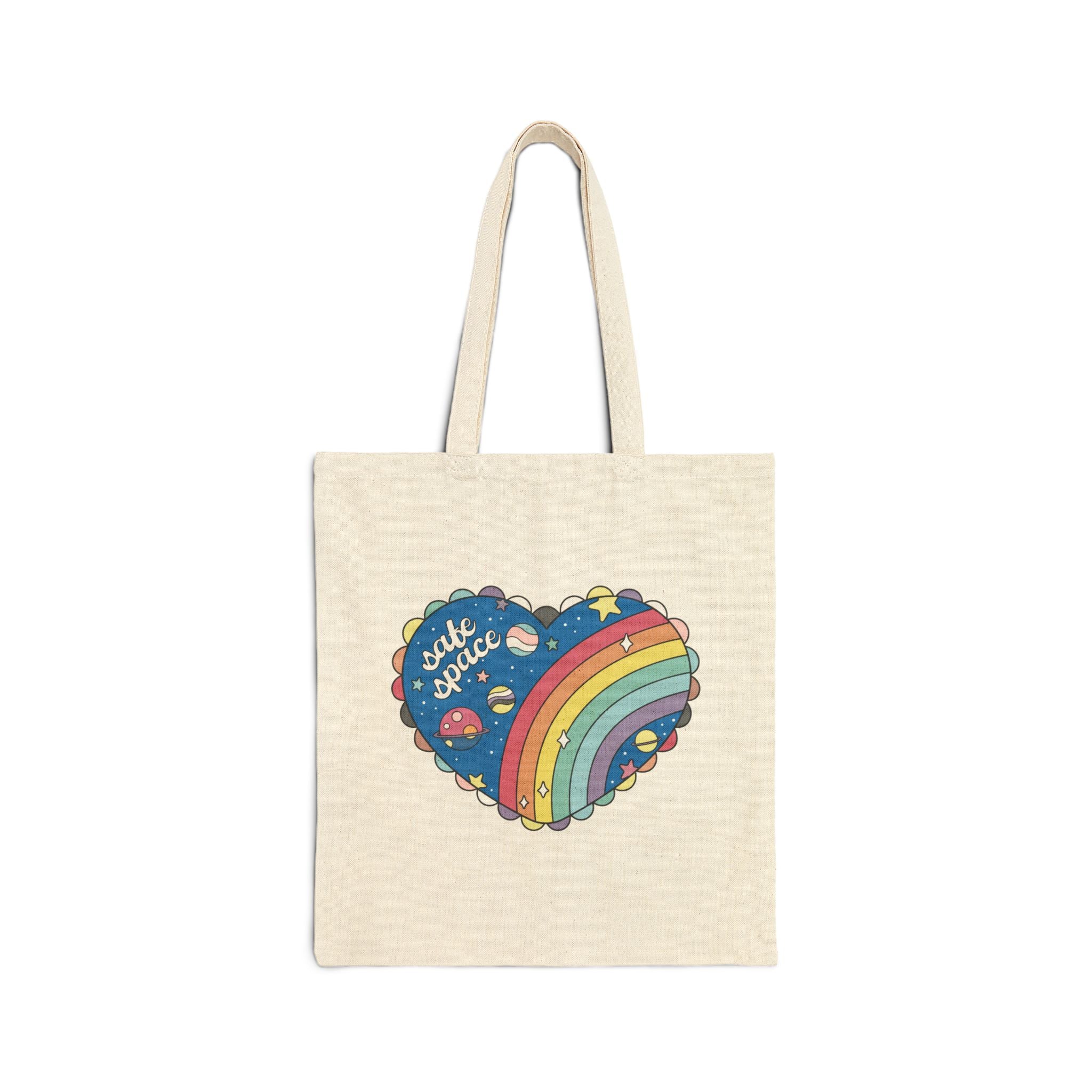 Safe Space LGBTQIA+ Tote Bag, Gift for Nurses, NPs and doctors, Canvas Bag for work, Shopping, or Everyday Use