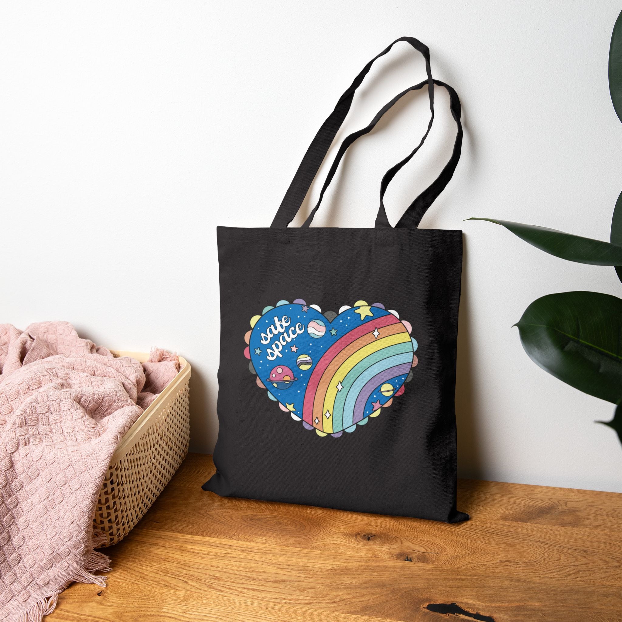 Safe Space LGBTQIA+ Tote Bag, Gift for Nurses, NPs and doctors, Canvas Bag for work, Shopping, or Everyday Use