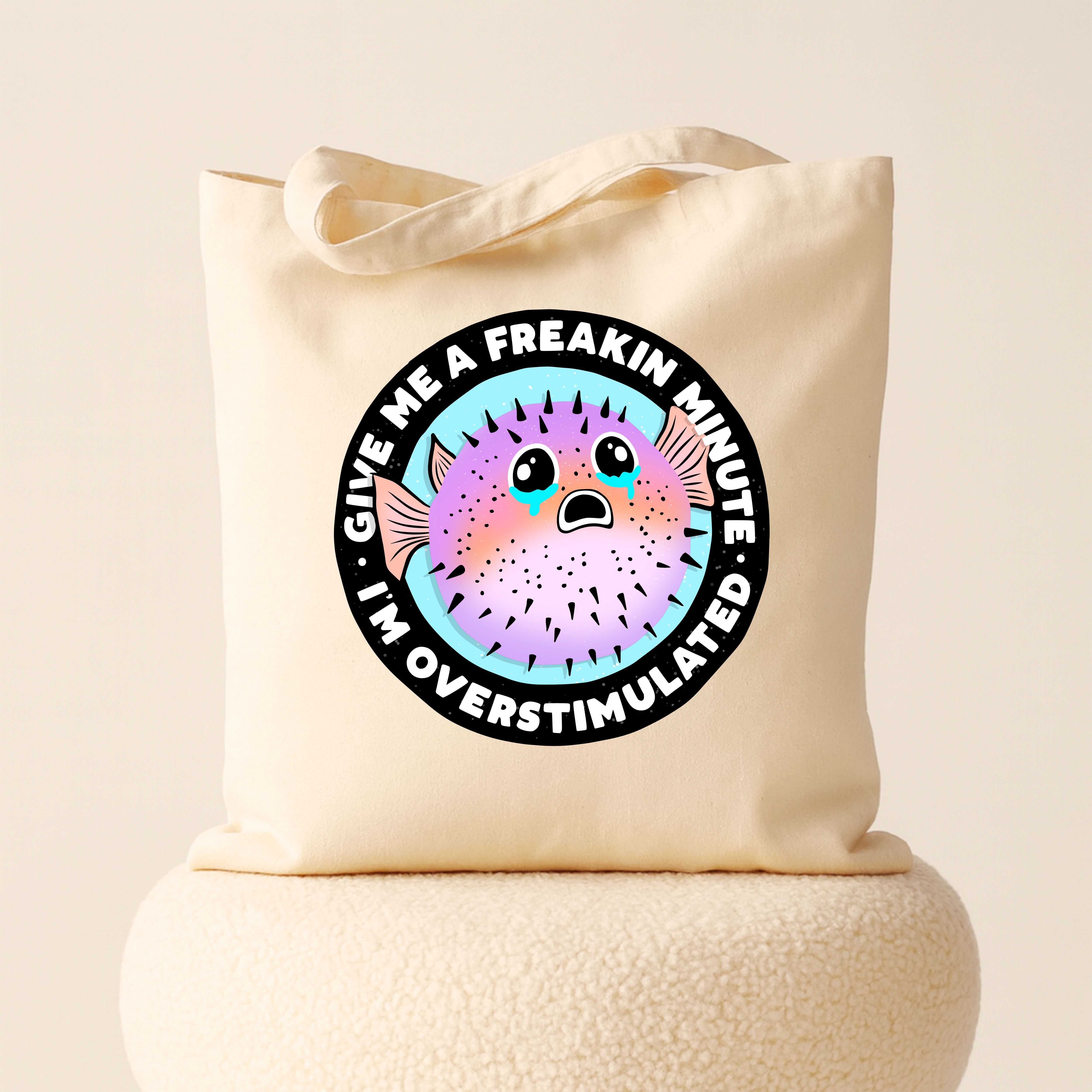 Tote Bag: Overstimulated Blowfish