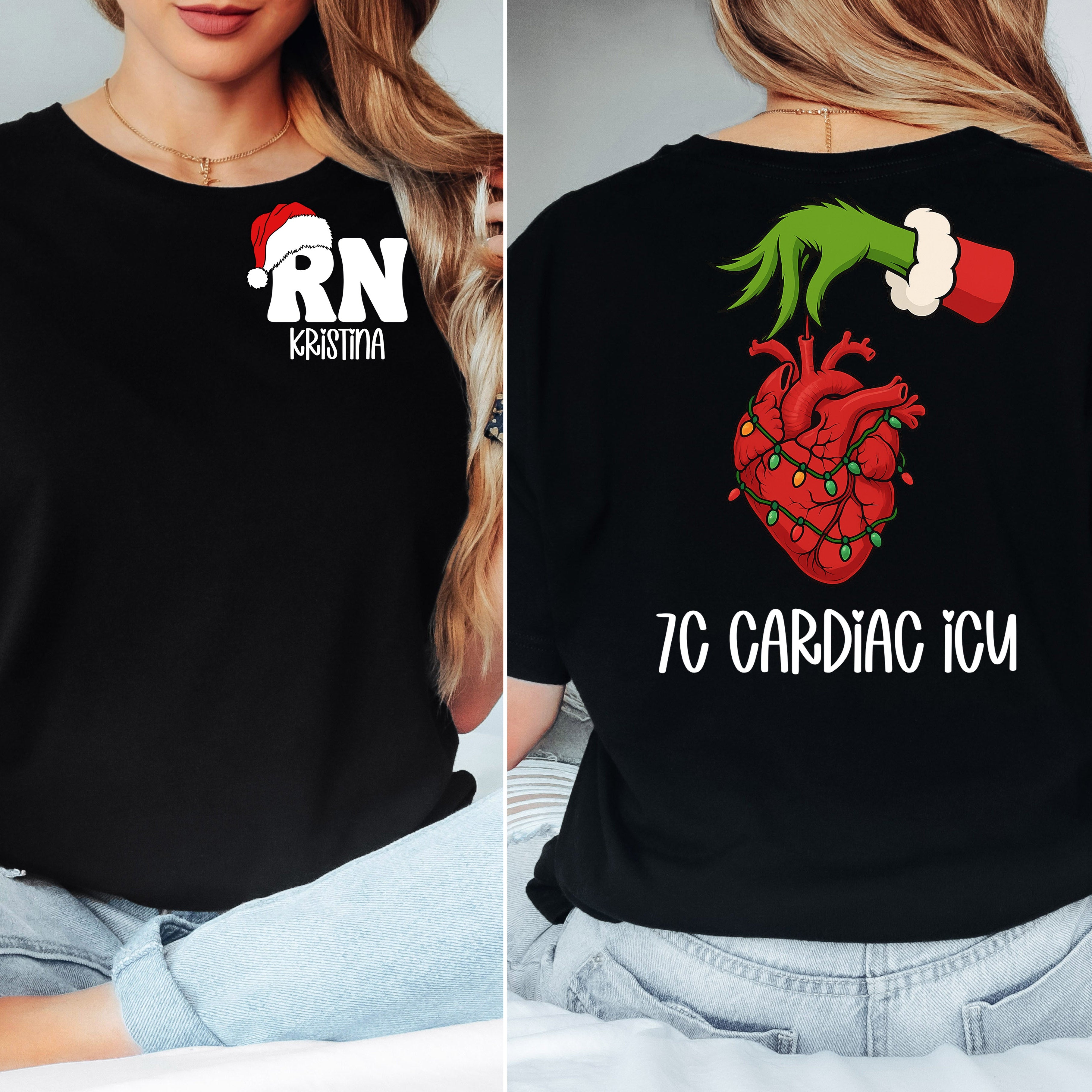 Cardiac Grinch Custom Unit Nurse Shirts