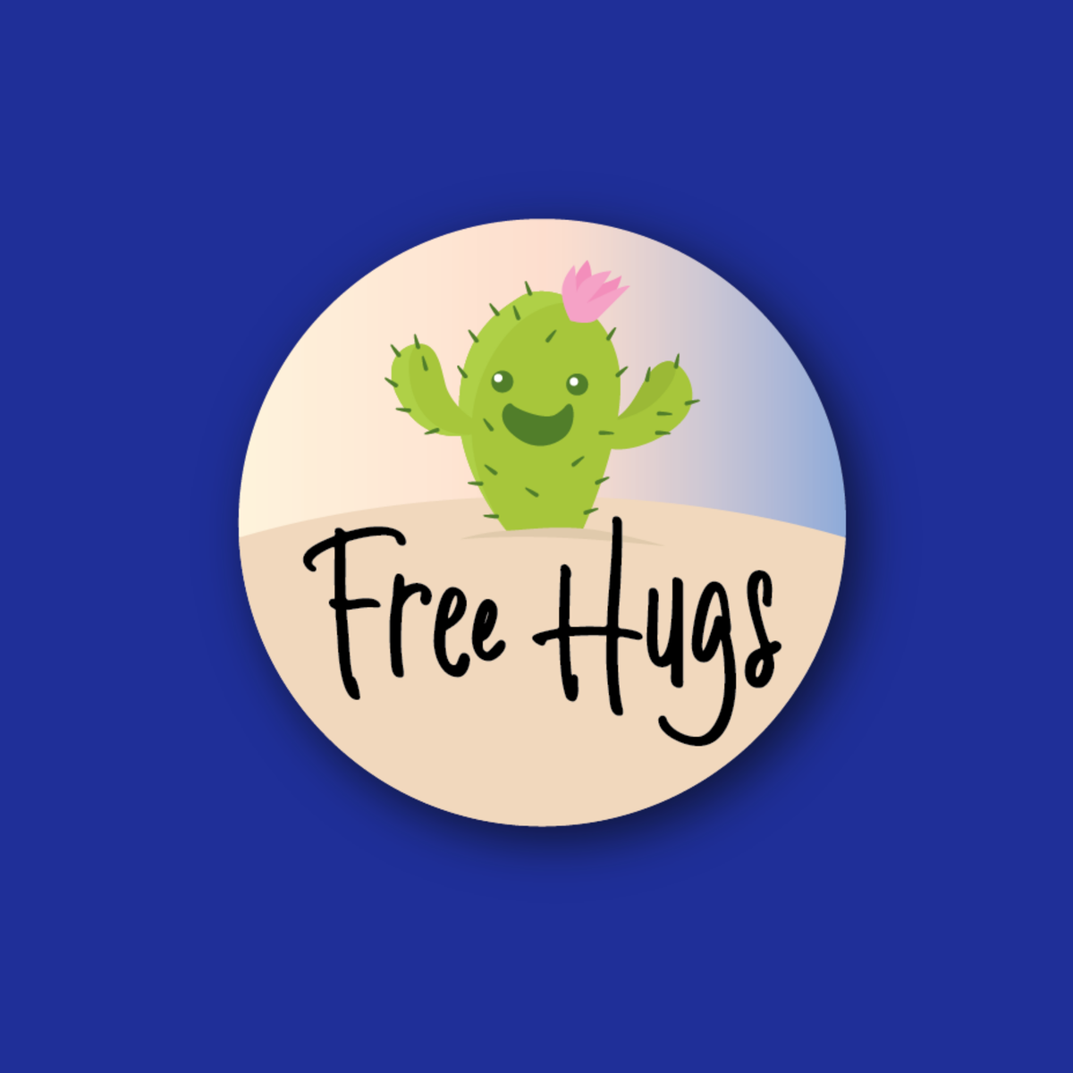 Button Badge Topper: Free Hugs