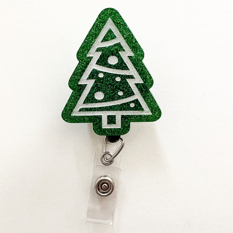 Glitter Badge Reel: Christmas Tree