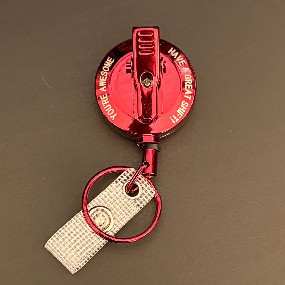 Heavy Duty Badge Reel - Crimson