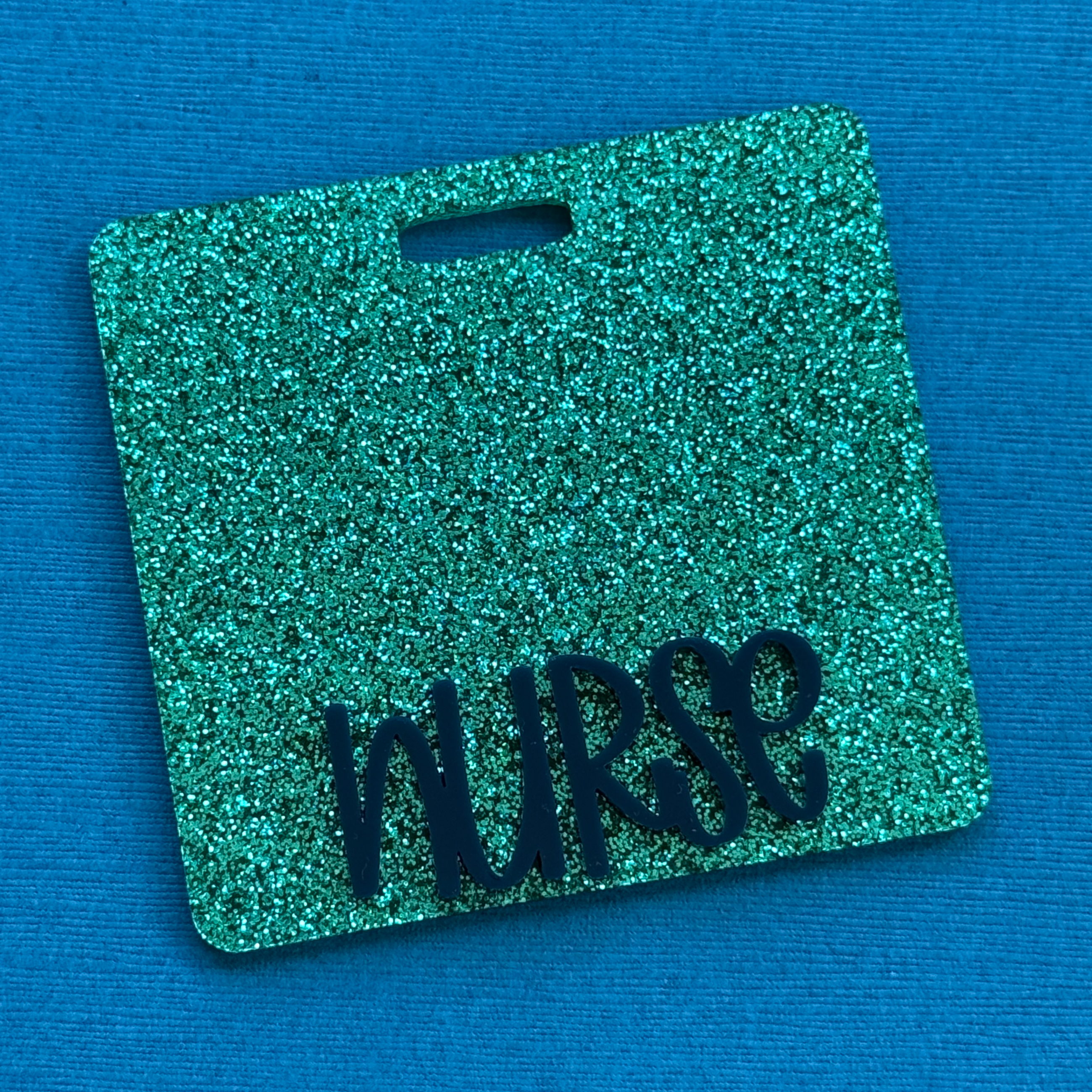 Personalized 3D Glitter Badge Buddy