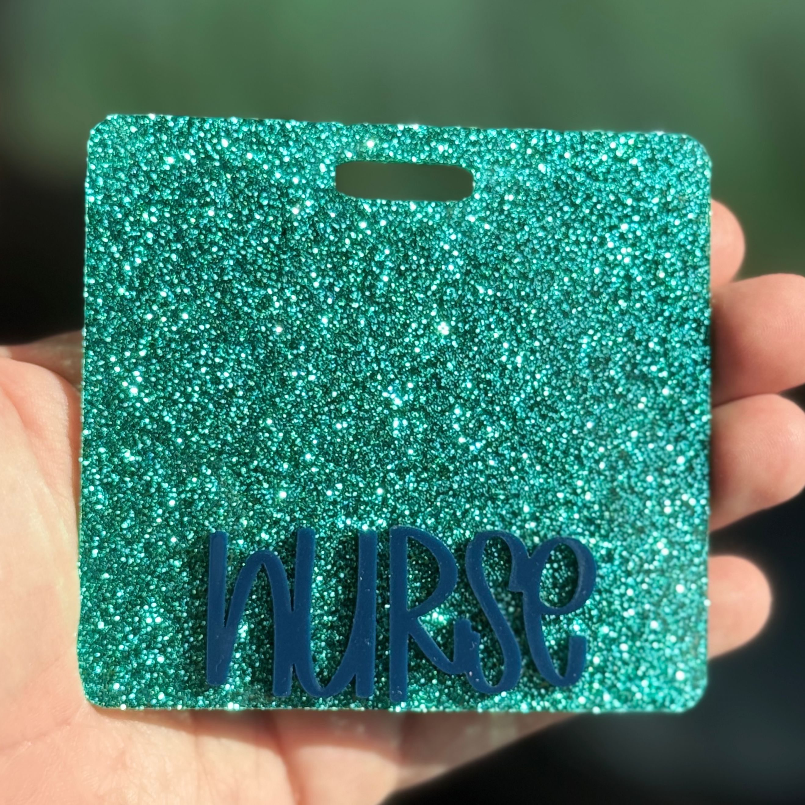 Personalized 3D Glitter Badge Buddy
