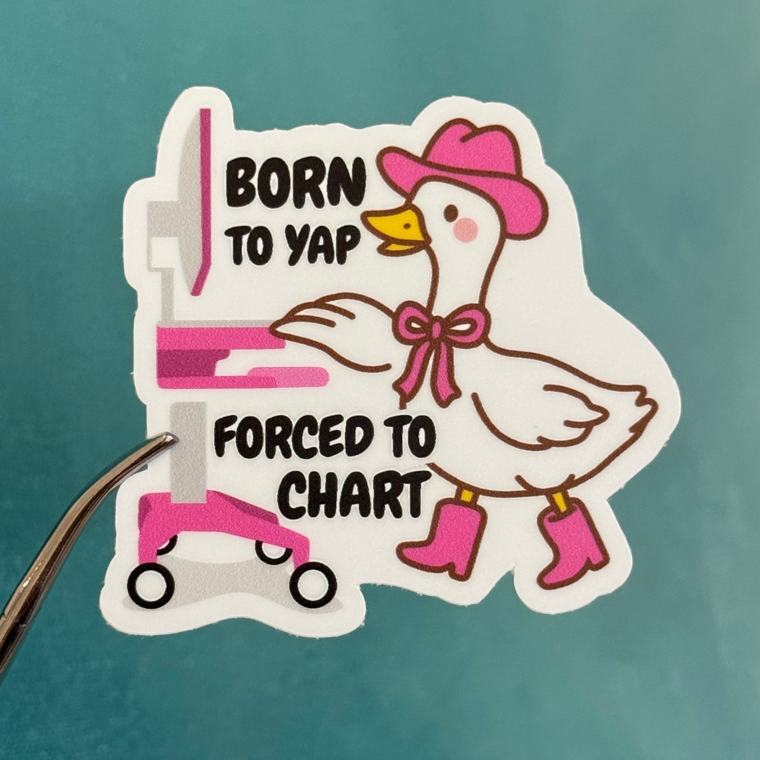 Sticker: Born to yap, forced to chart