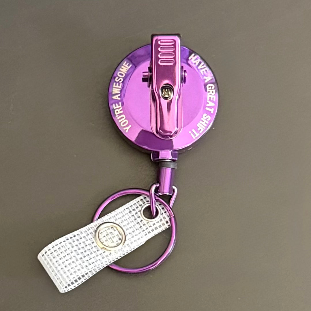 Heavy Duty Badge Reel - Purple