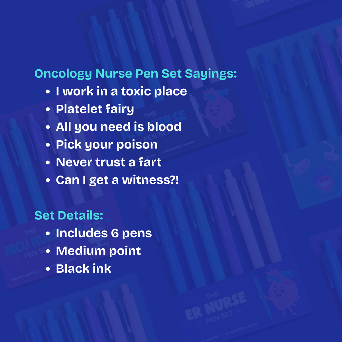 Oncology Nurse Pen Set