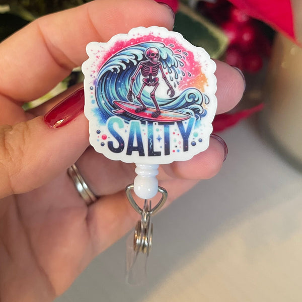 Badge Reel: Salty Surfing Skeleton