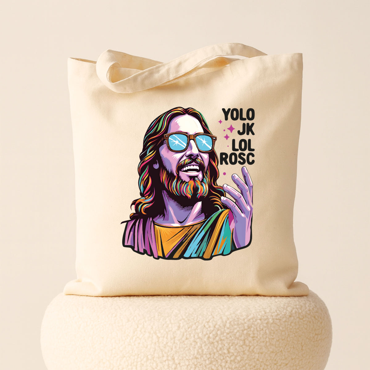 Tote Bag: YOLO LOL jk ROSC Jesus Nurse
