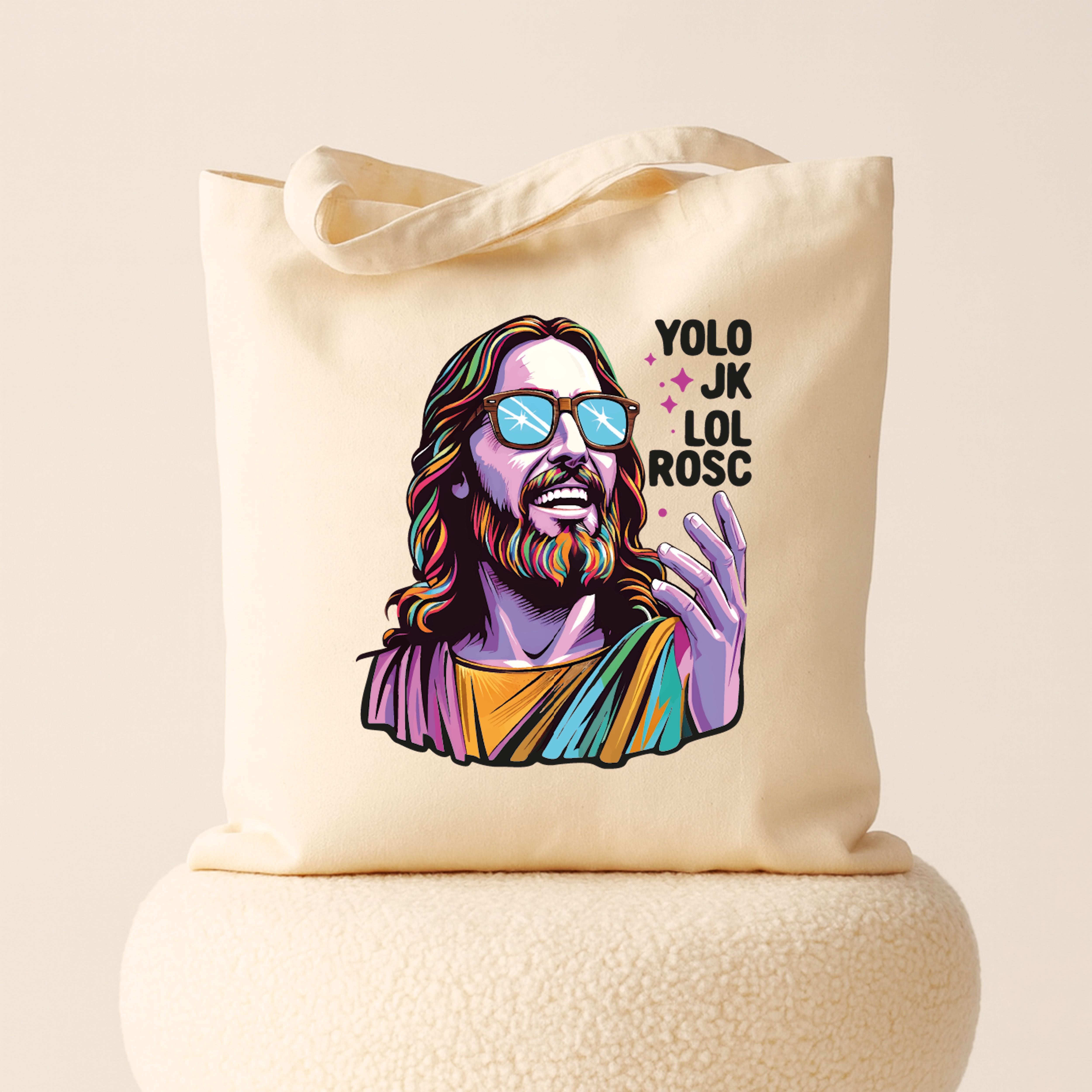 Tote Bag: YOLO LOL jk ROSC Jesus Nurse