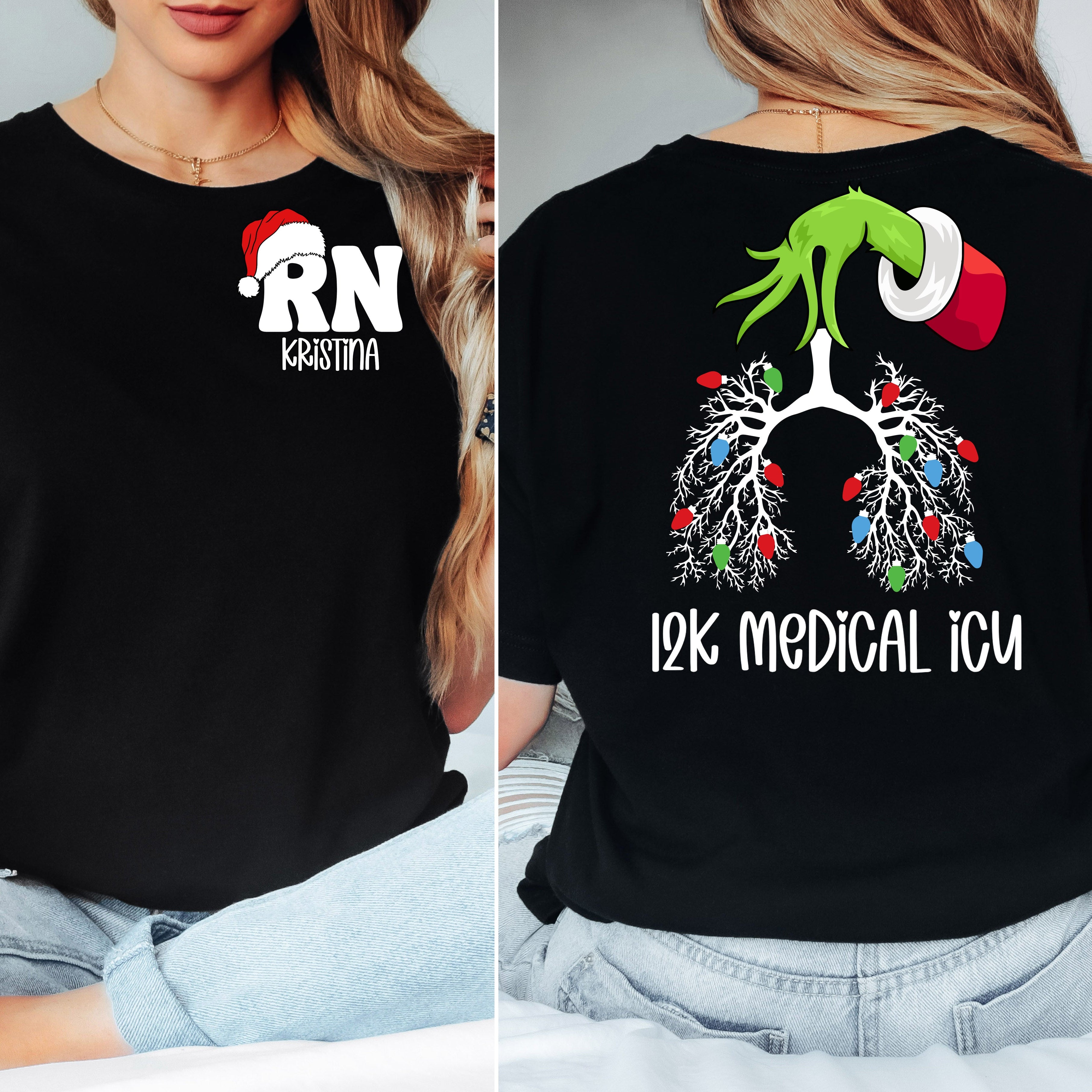 Thoracic Grinch Custom Unit Nurse Shirts