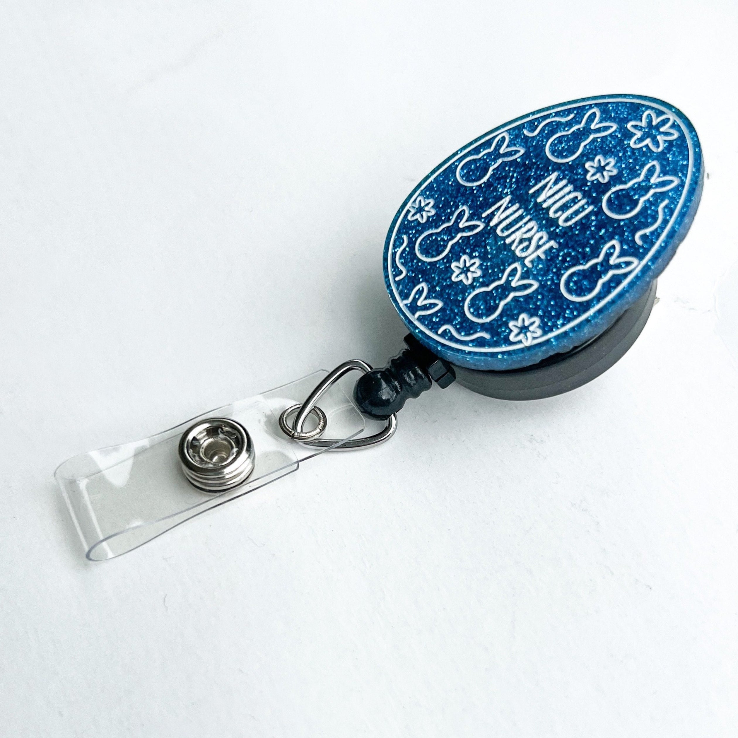 Glitter Badge Reel Topper: NICU Egg