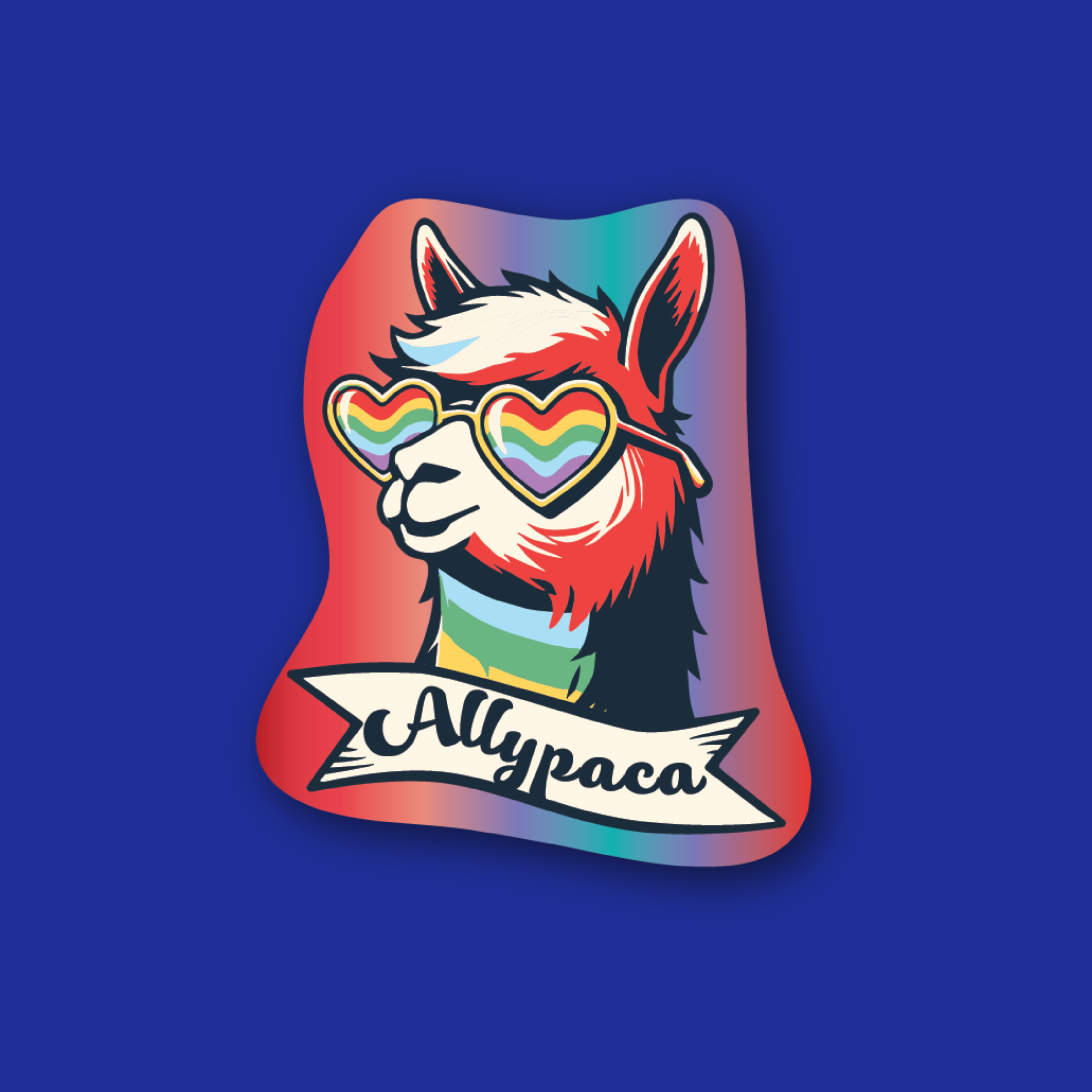Acrylic Badge Topper: Allypaca