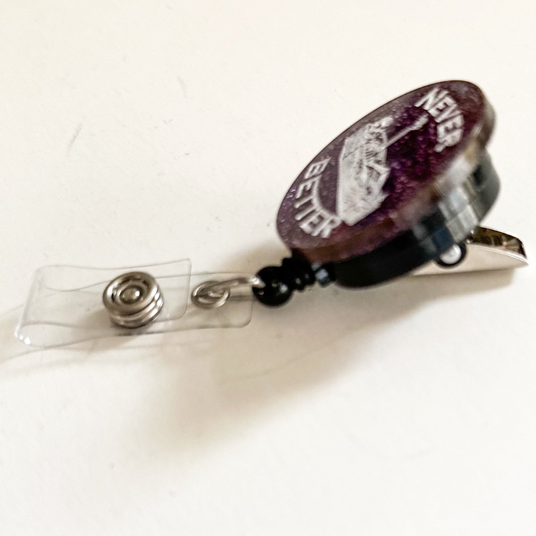 Glitter Badge Reel Topper: Never Better