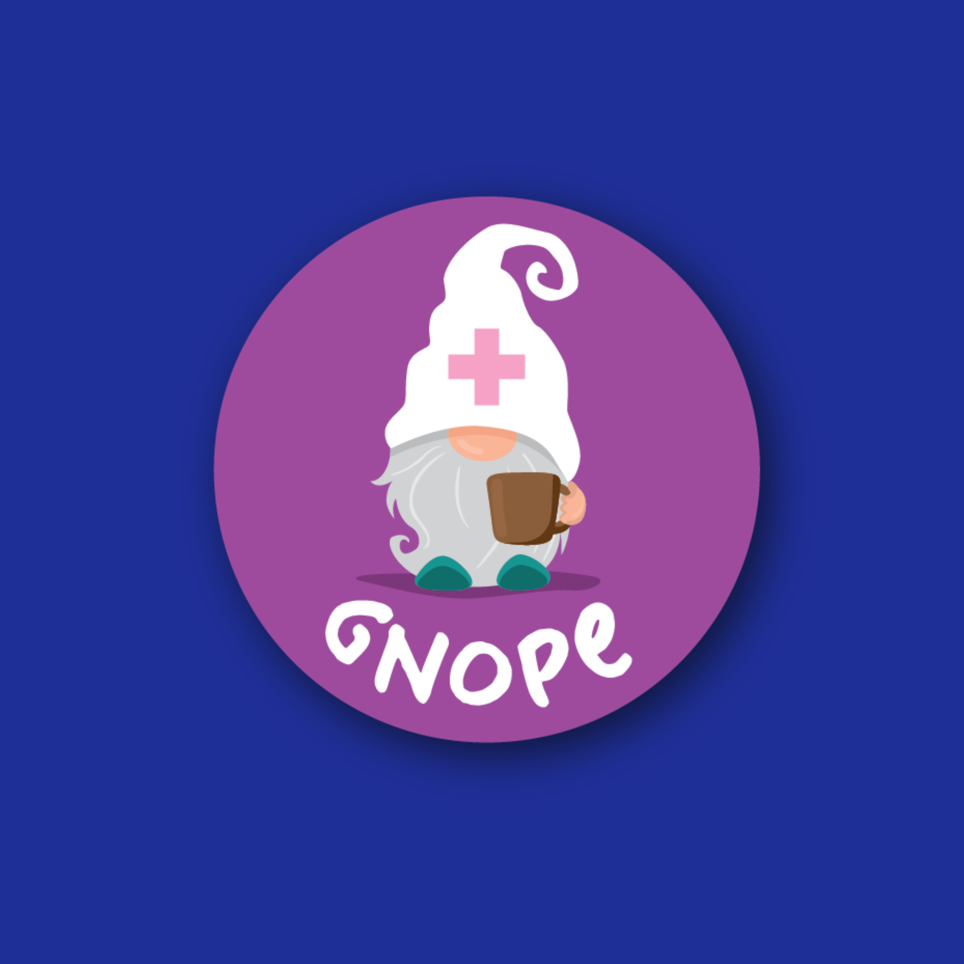 Acrylic Badge Topper: Gnope