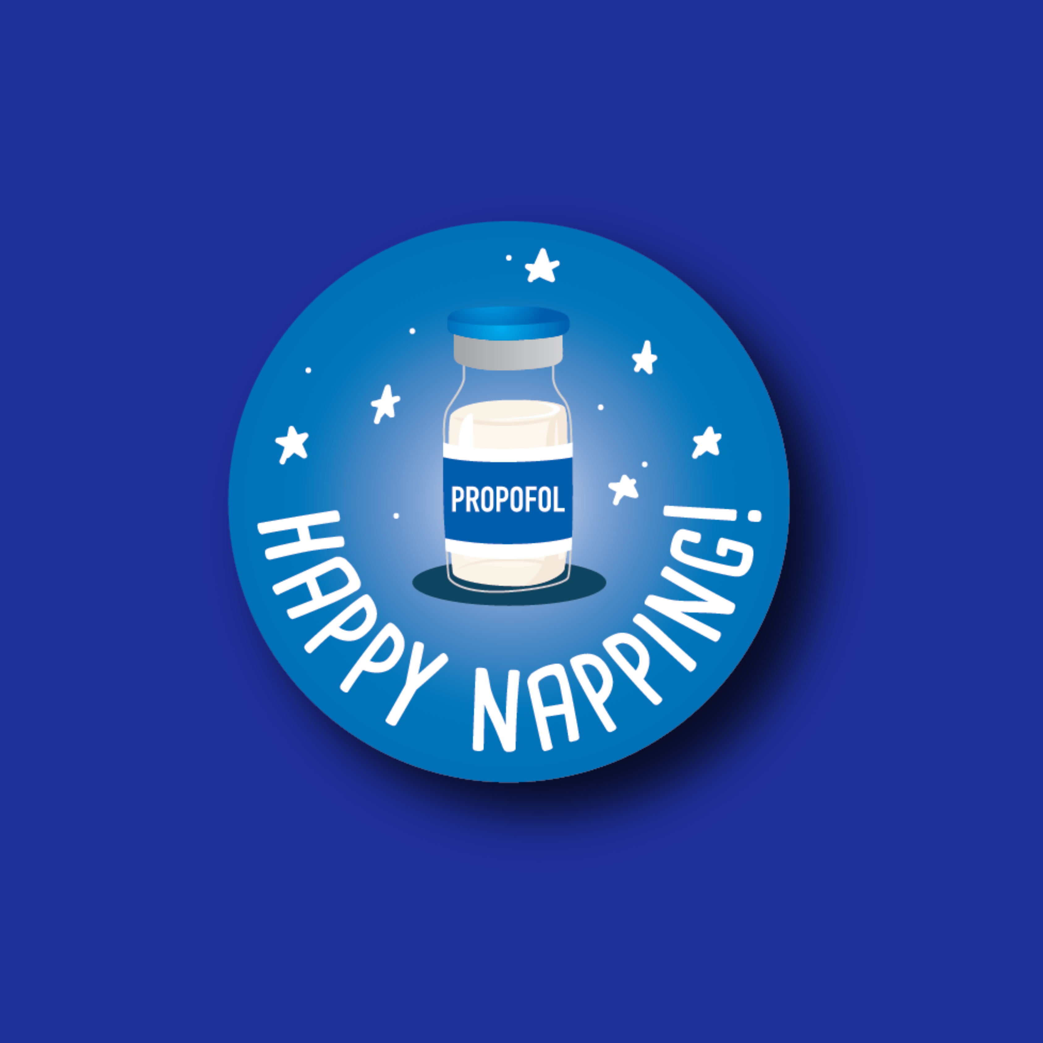 Acrylic Badge Topper: Happy Napping
