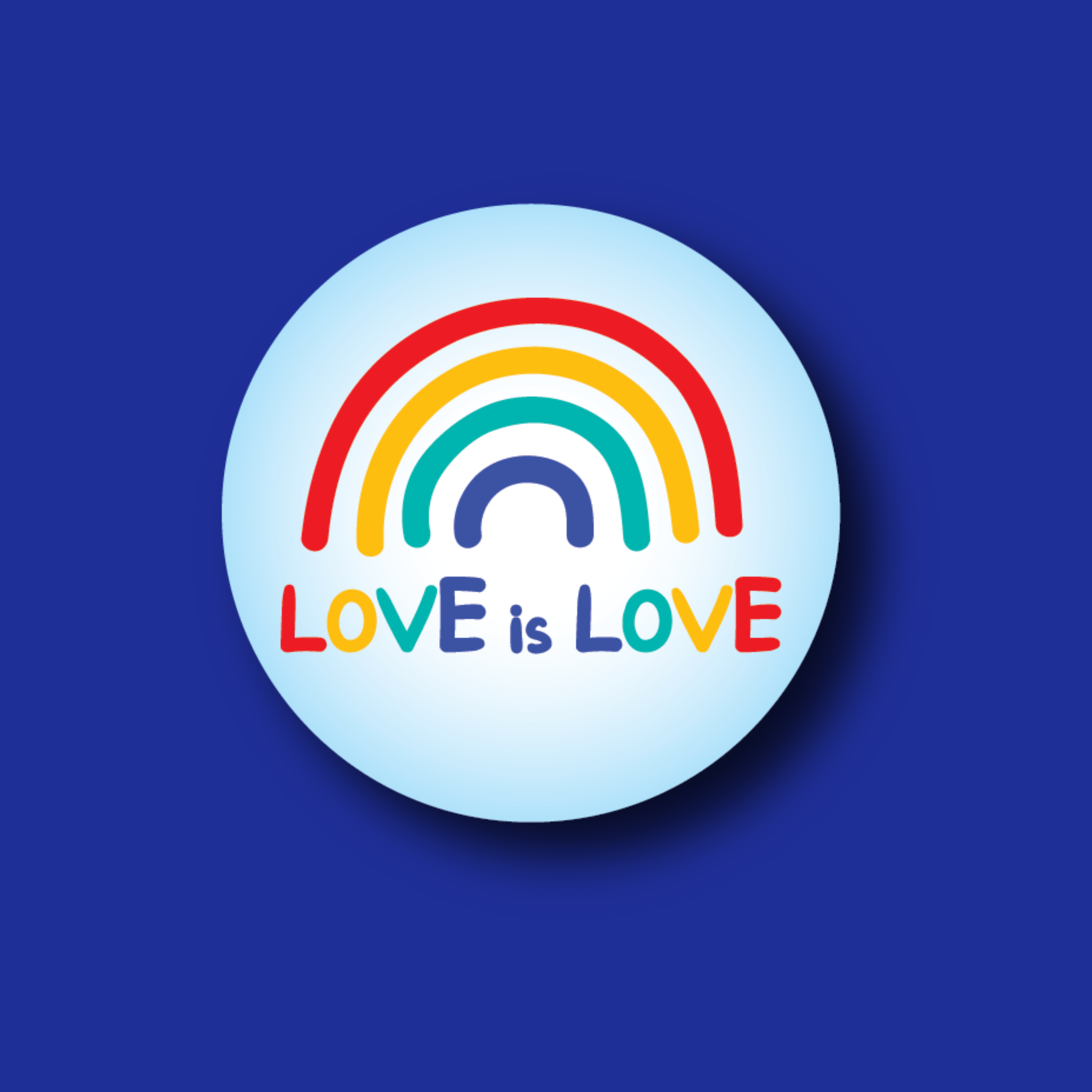 Acrylic Badge Topper: Love is love