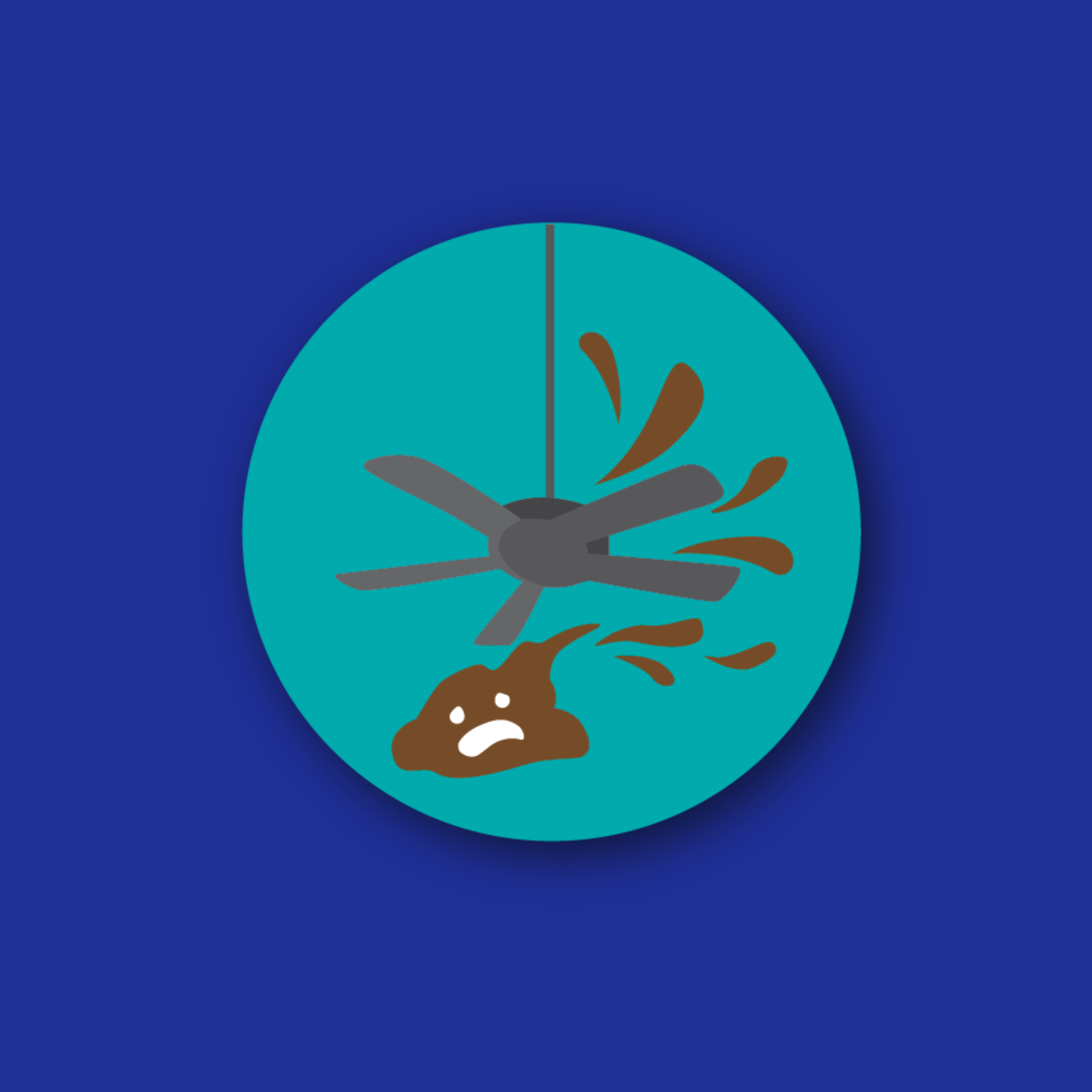 Acrylic Badge Topper: Sh*t Hitting the Fan