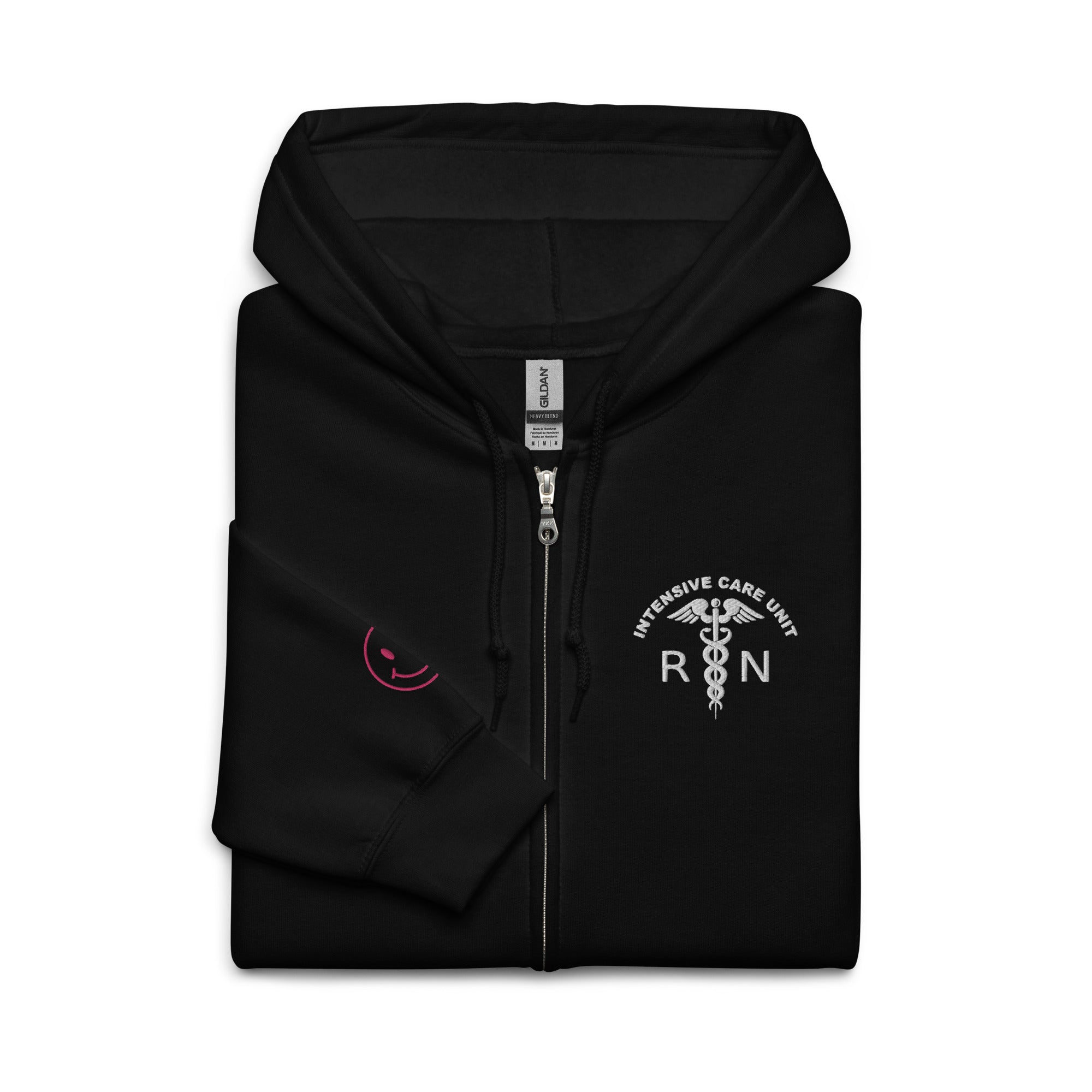 Embroidered Full-Zip Hoodie: Intensive Care Unit RN