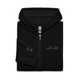 Embroidered Full-Zip Hoodie: well, shit