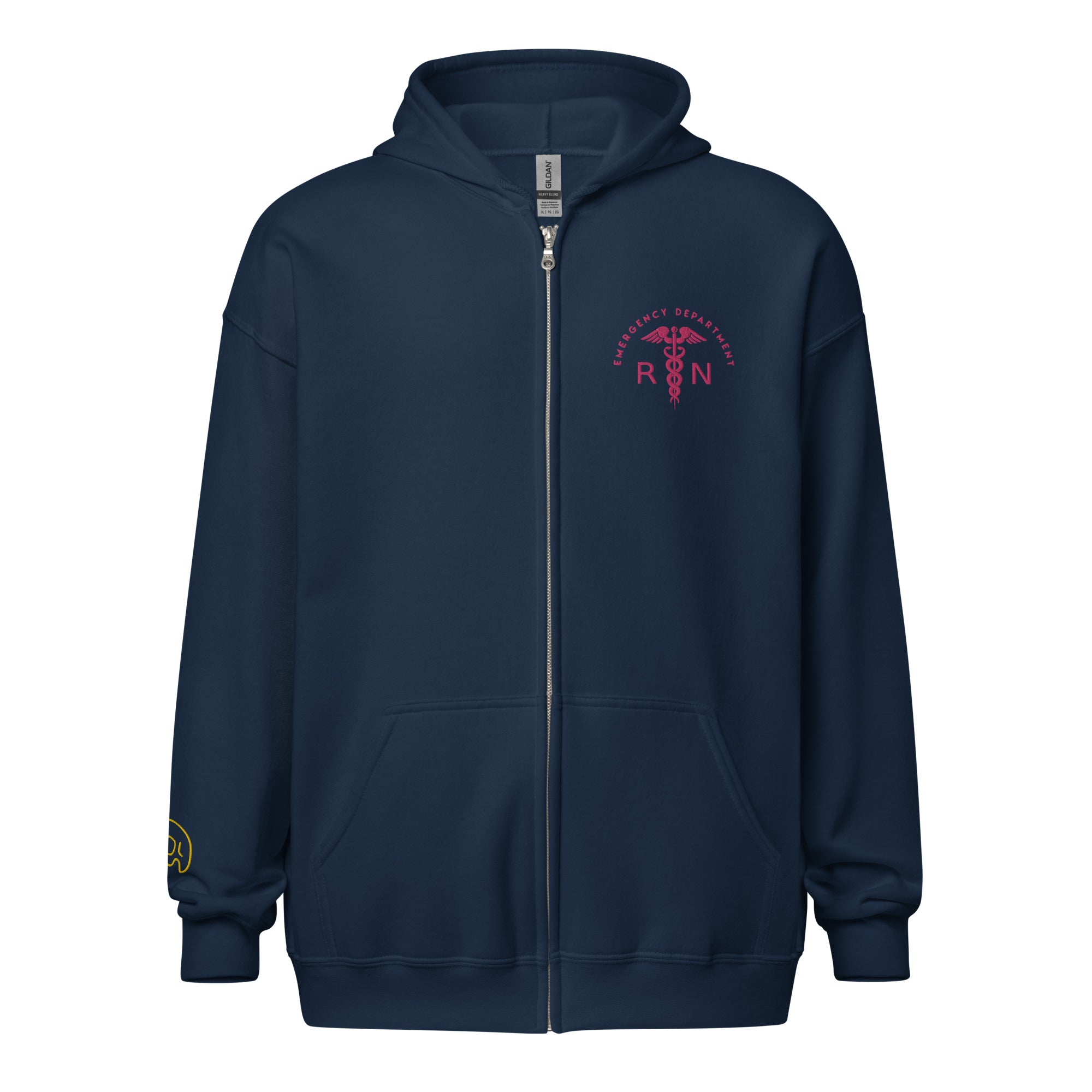 Embroidered Full-Zip Hoodie: Emergency Department RN