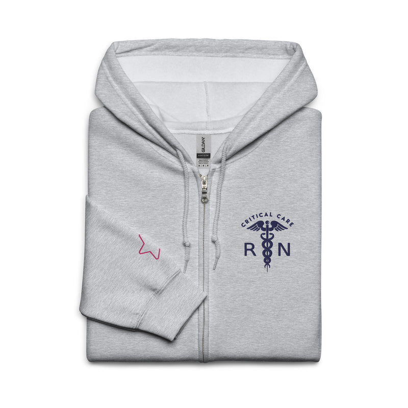 Embroidered Full-Zip Hoodie: Critical Care RN