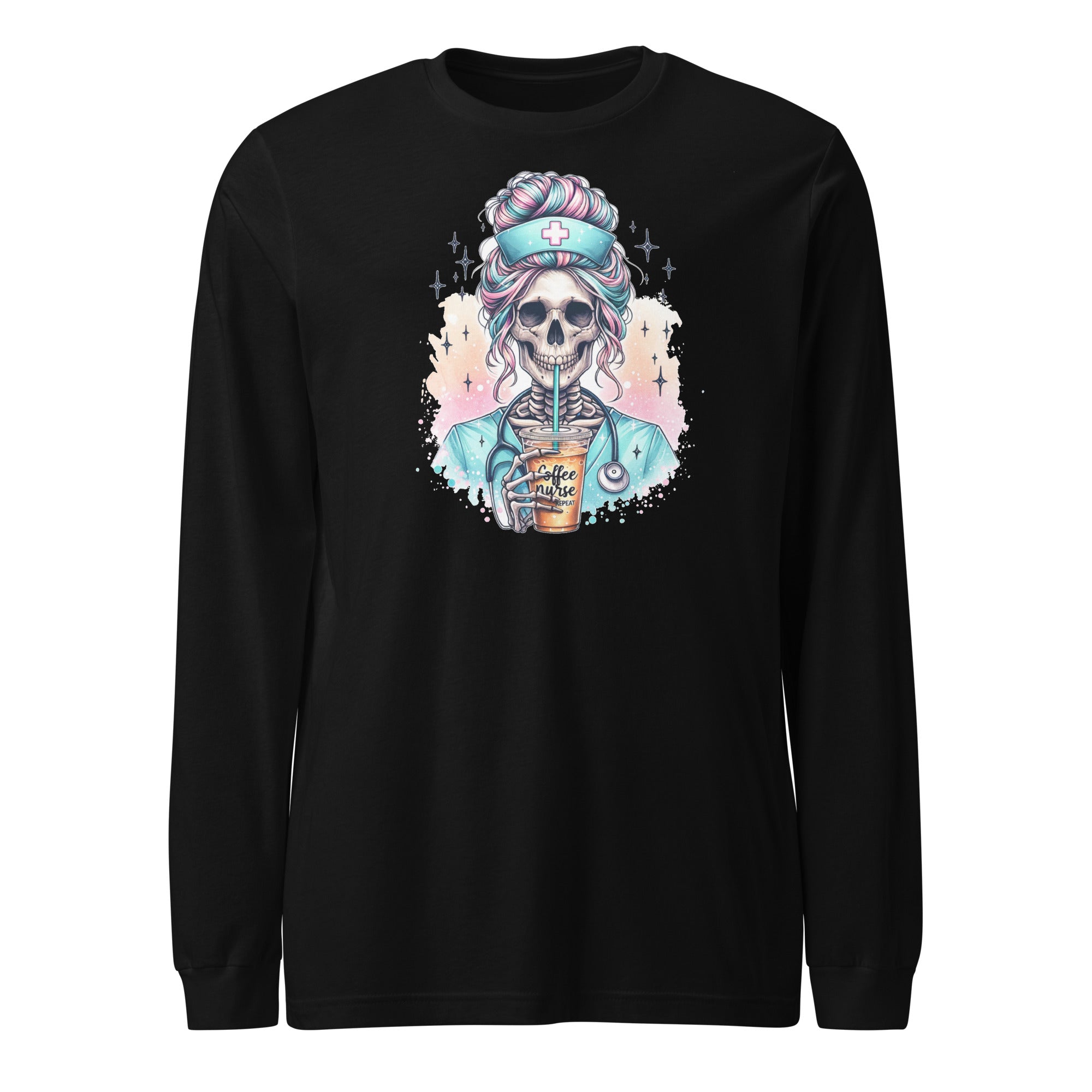 Nurse Halloween Skeleton - Long Sleeve