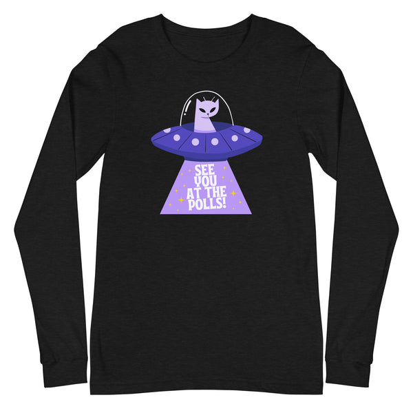 Alien Cat: See you at the polls - long sleeve