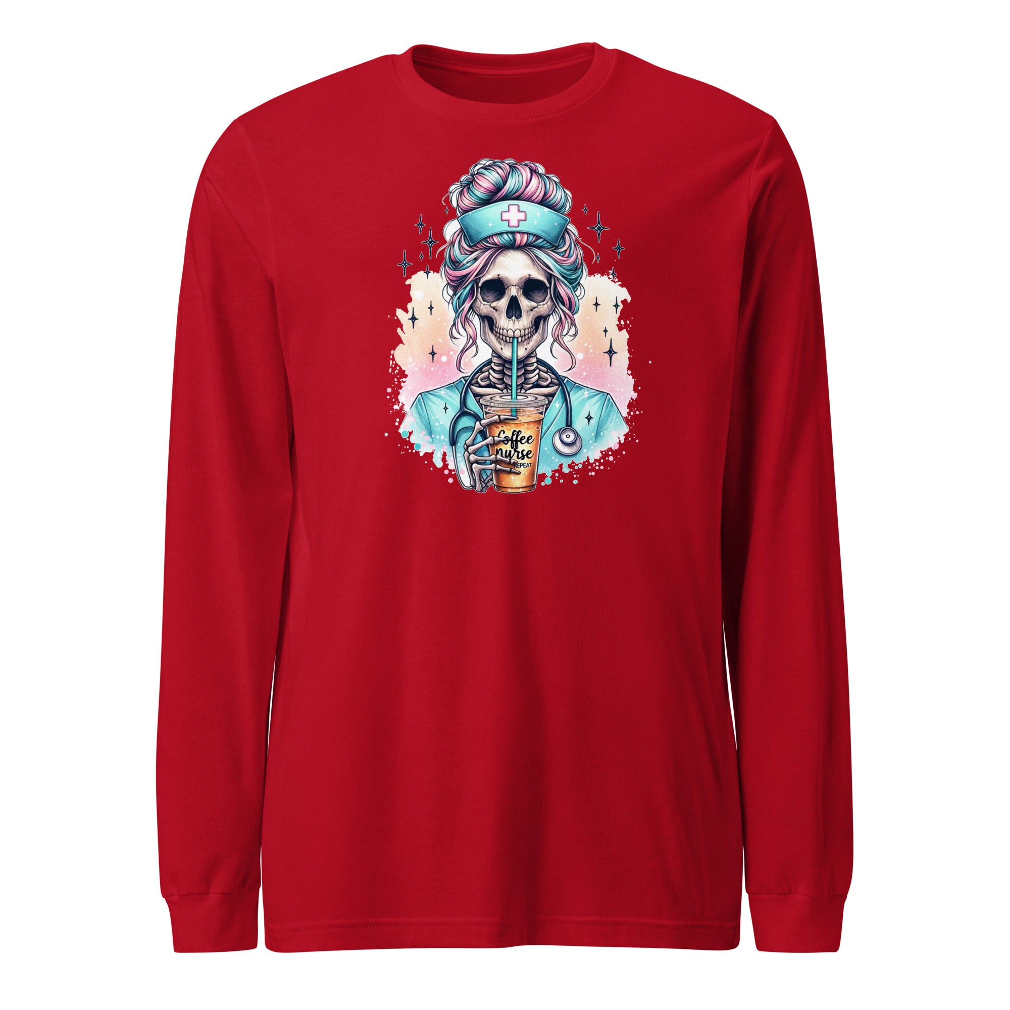 Nurse Halloween Skeleton - Long Sleeve