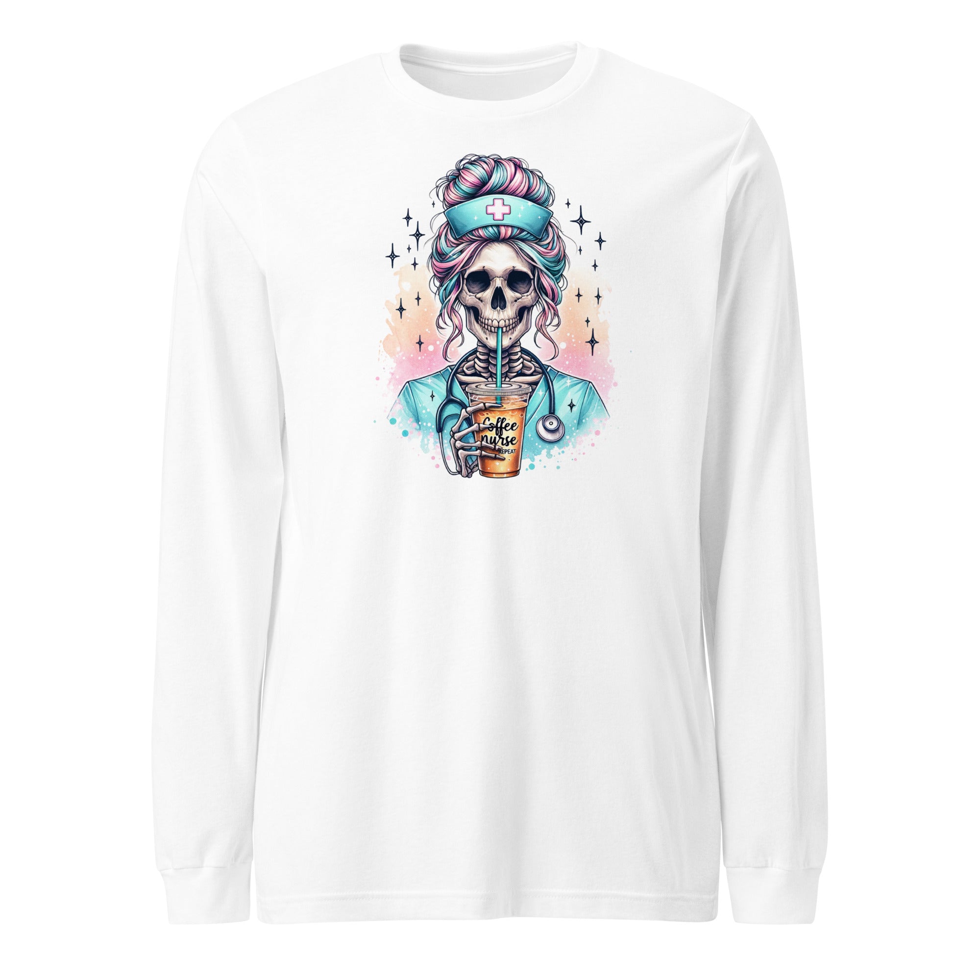 Nurse Halloween Skeleton - Long Sleeve