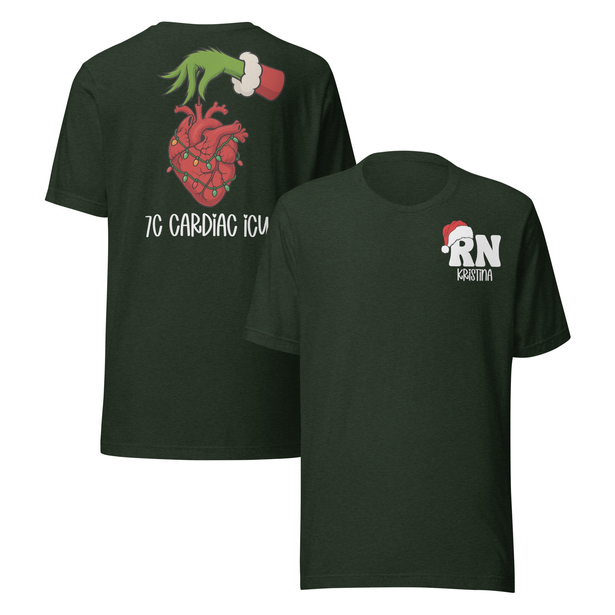 Cardiac Grinch Custom Unit Nurse Shirts
