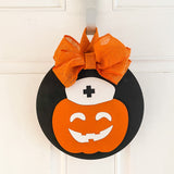 Door Hanger Sign: Nurse Jackolantern