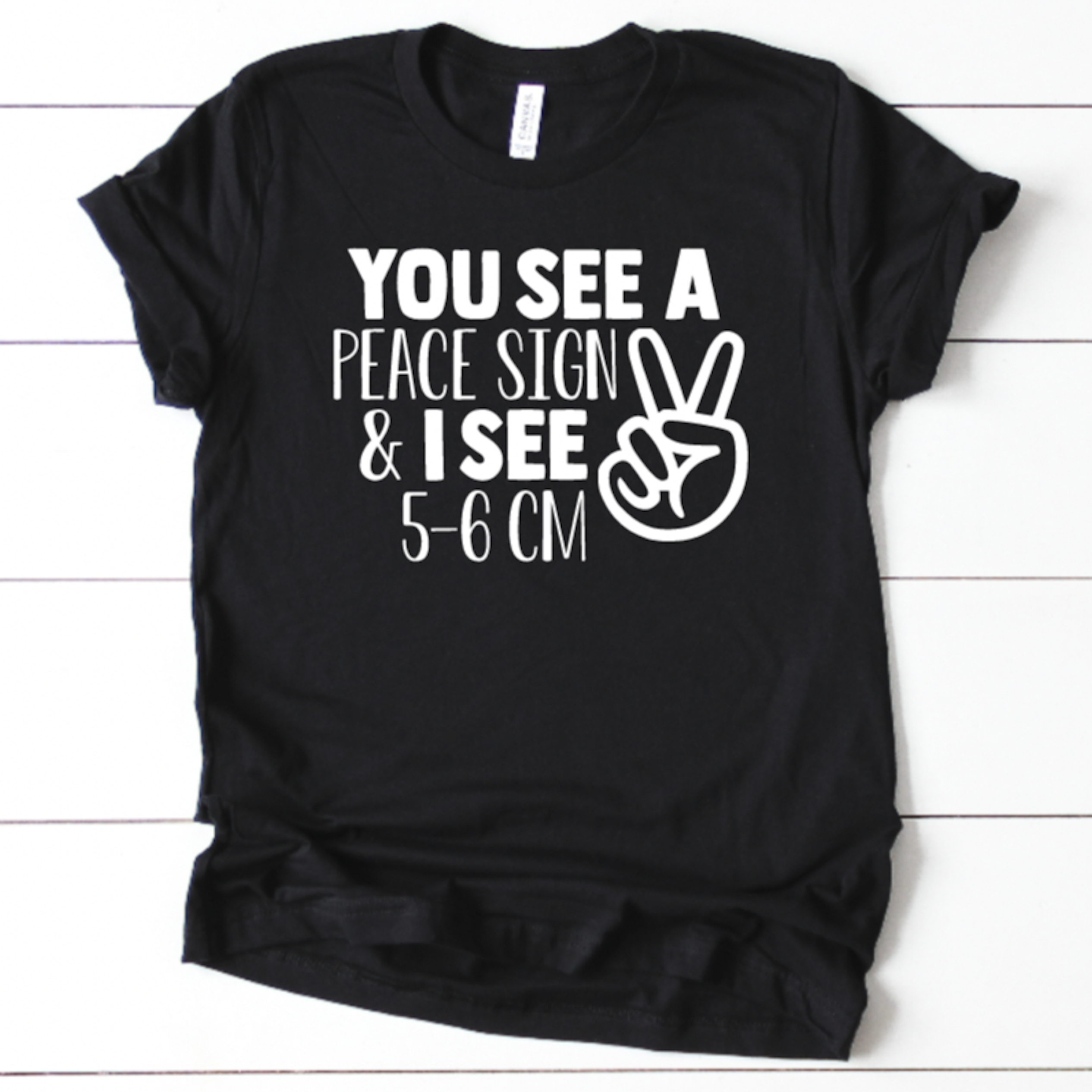 You See a Peace Sign & I See 5-6 cm