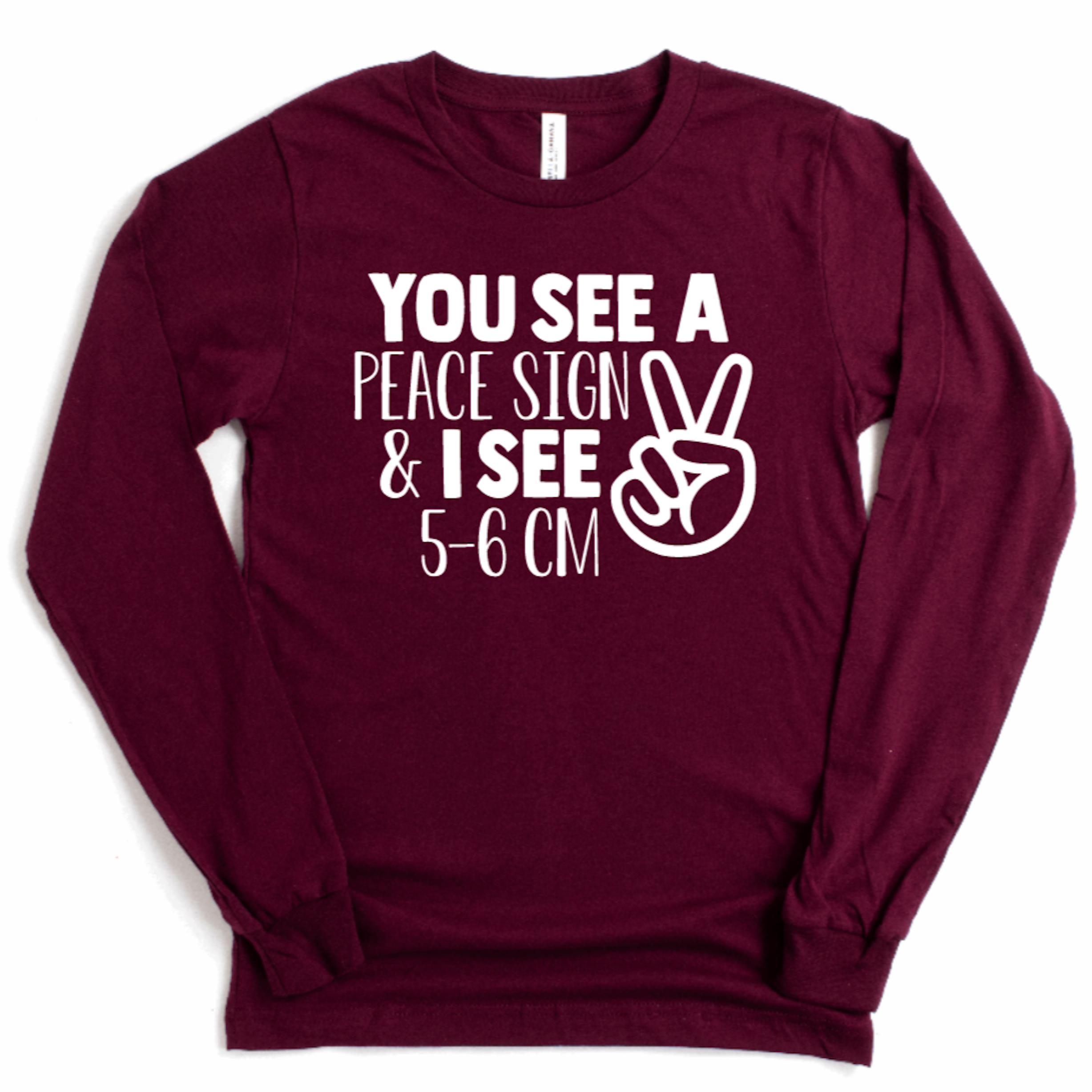 You See a Peace Sign & I See 5-6 cm